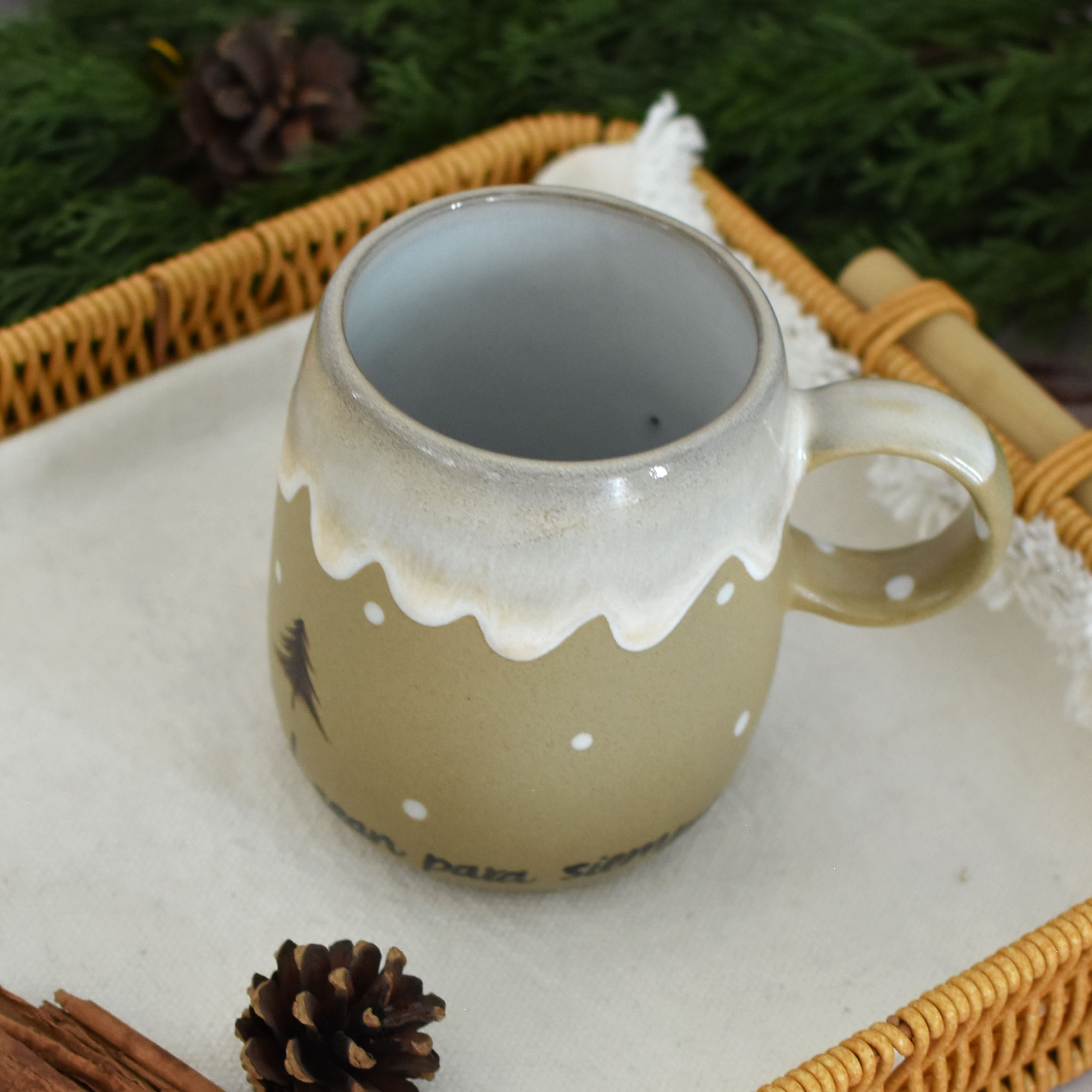 Taza Almendra "Que La Paz y la felicidad sean para siempre"