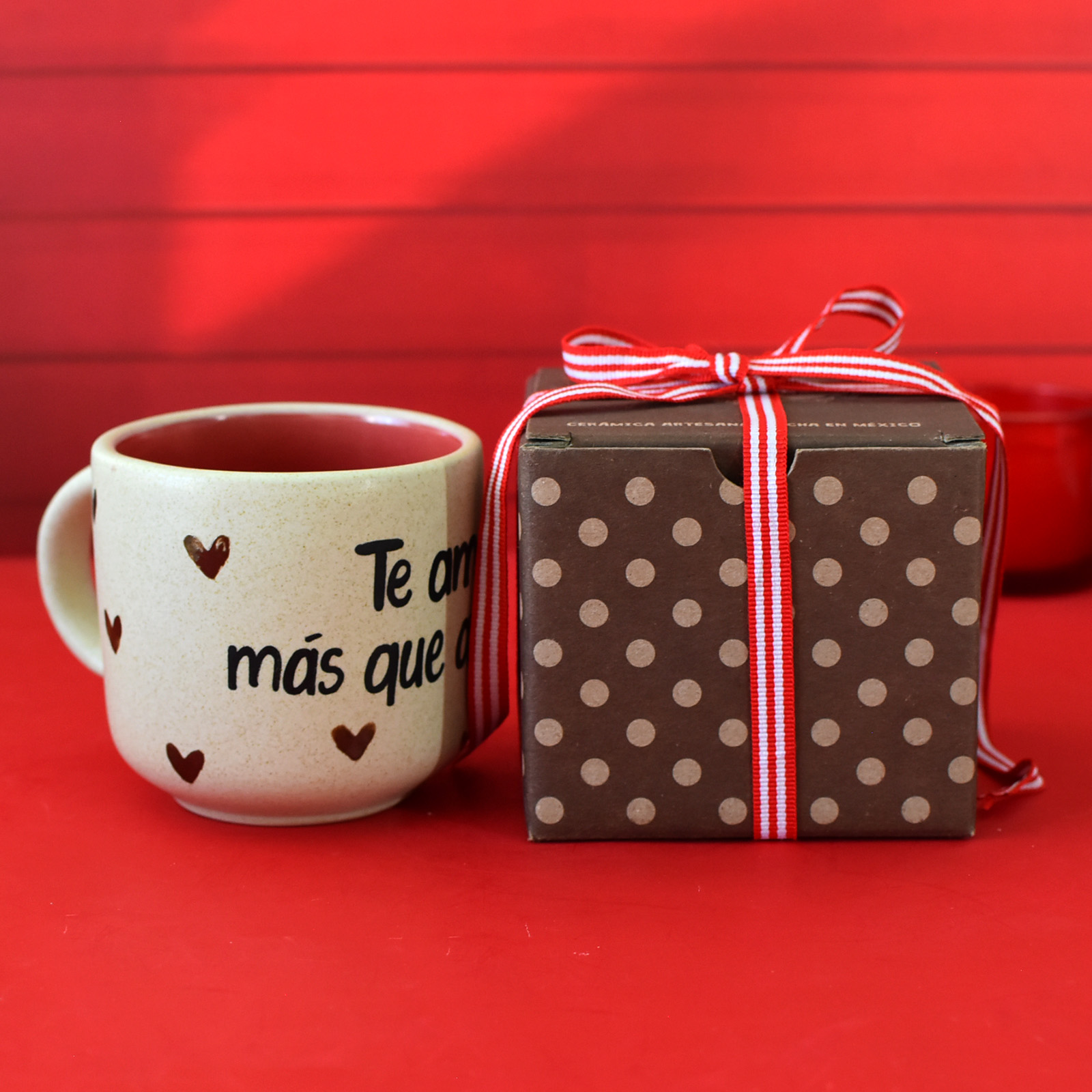 Taza Bohemia "Te amo más que al café"