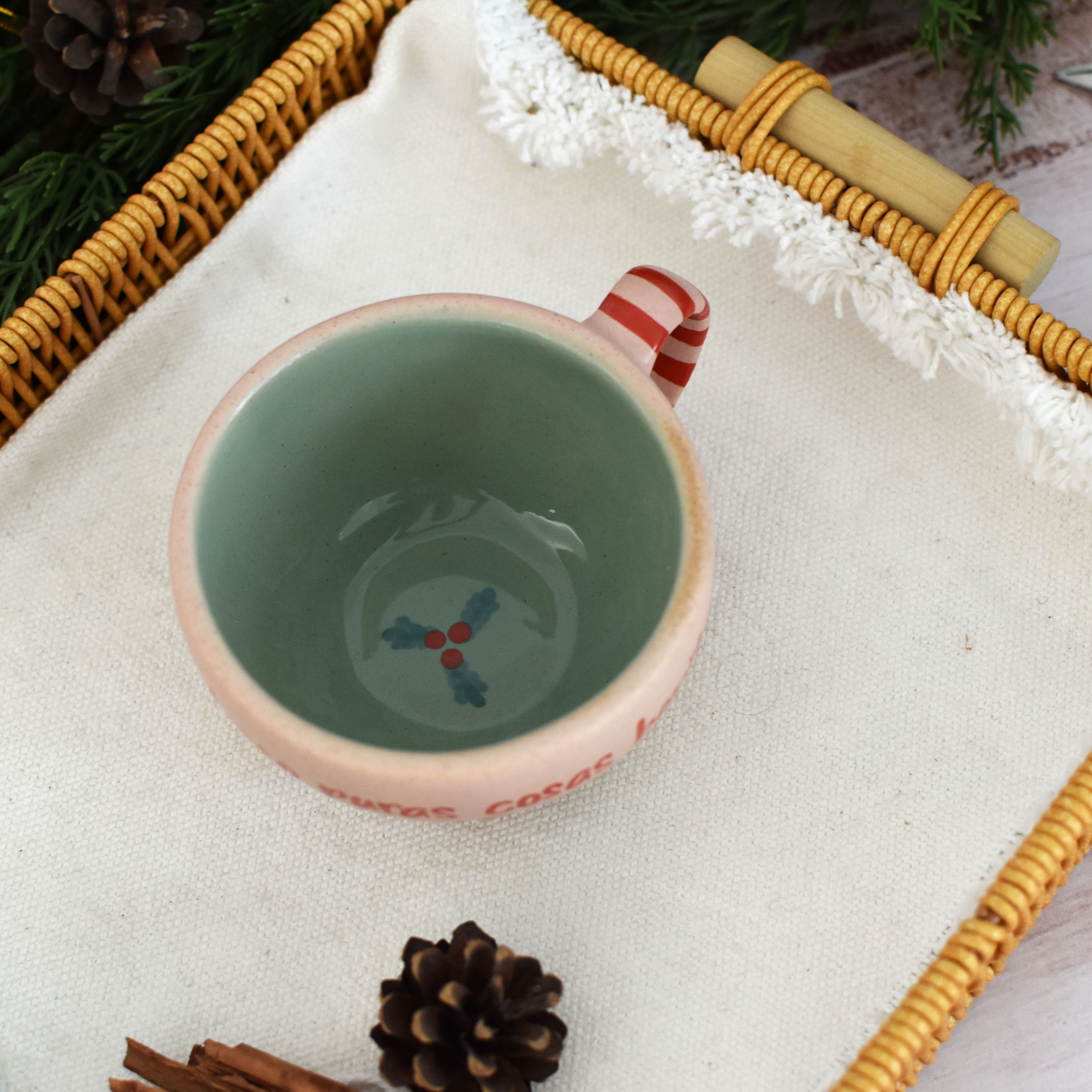 Taza Latte "Esta Navidad te deseo puras cosas bonitas"