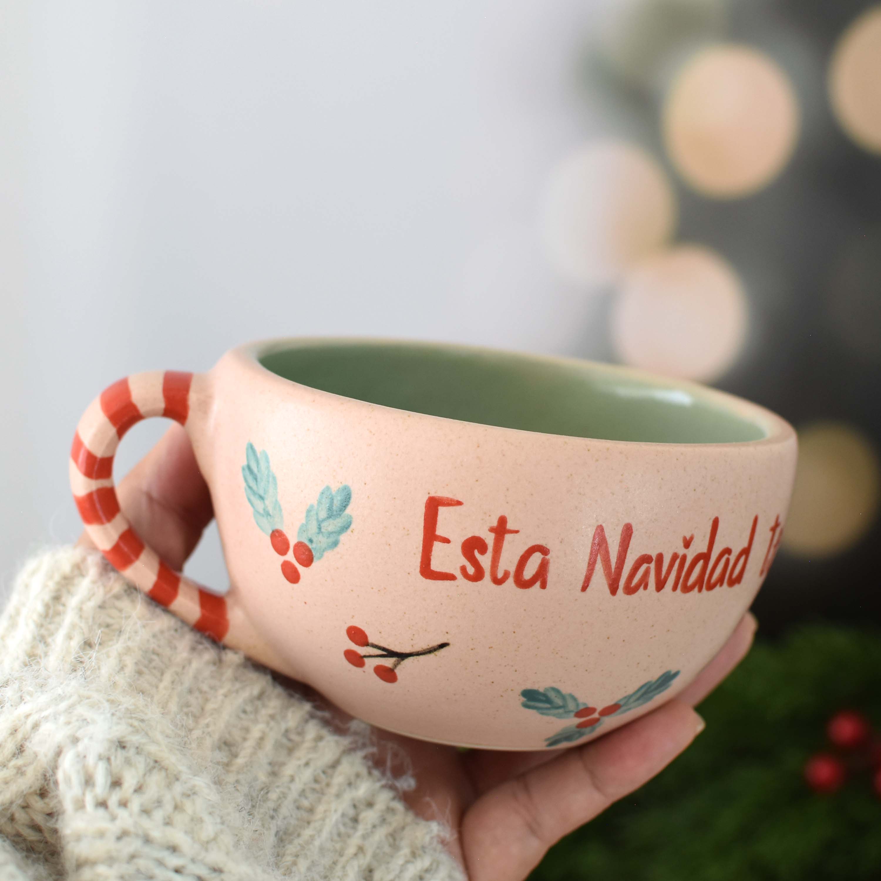 Taza Latte "Esta Navidad te deseo puras cosas bonitas"
