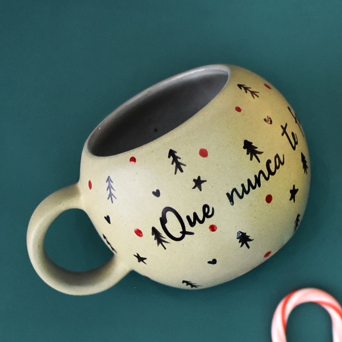 Taza Luna Que nunca te falte fé, café y amor