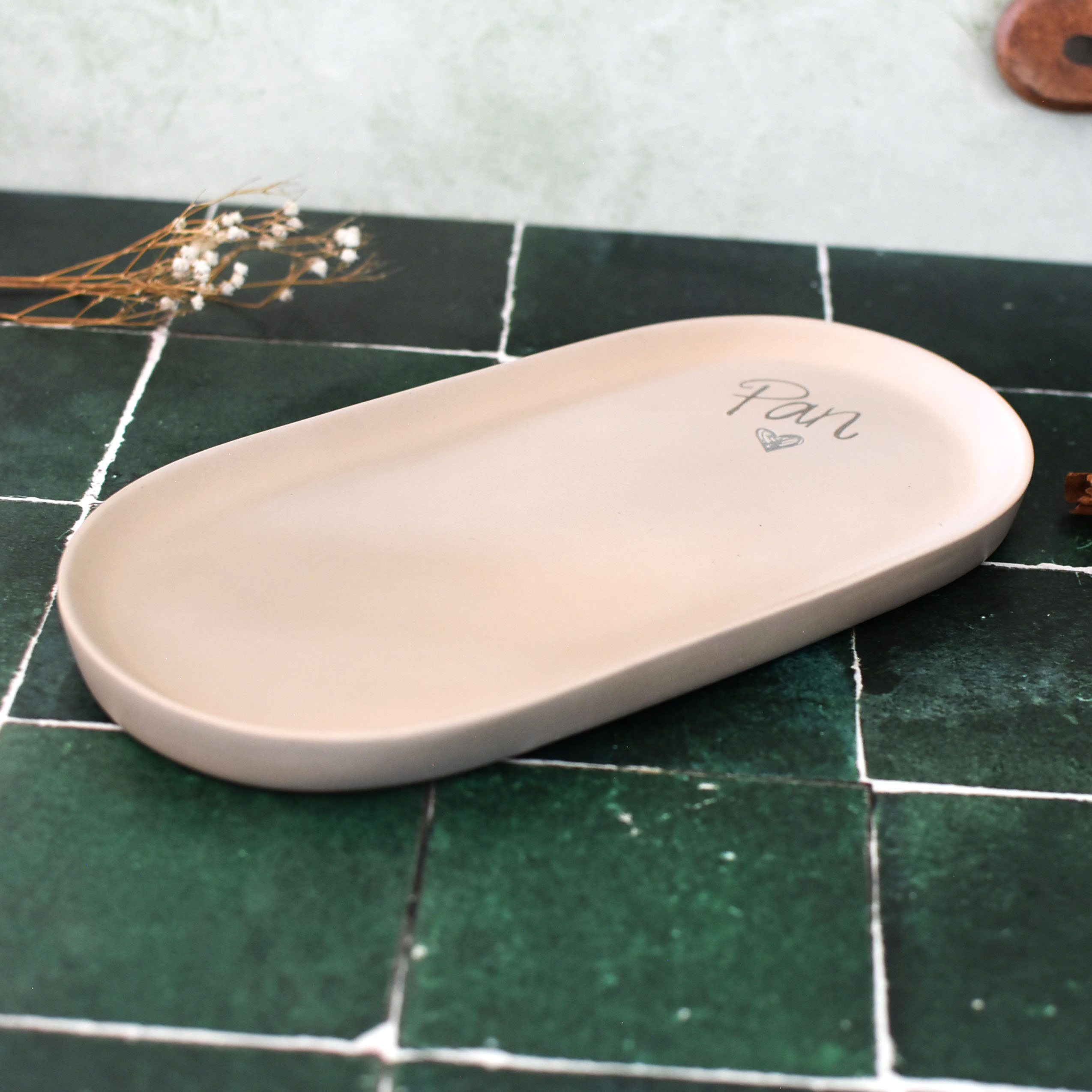 Plato ovalado Beige "Pan"