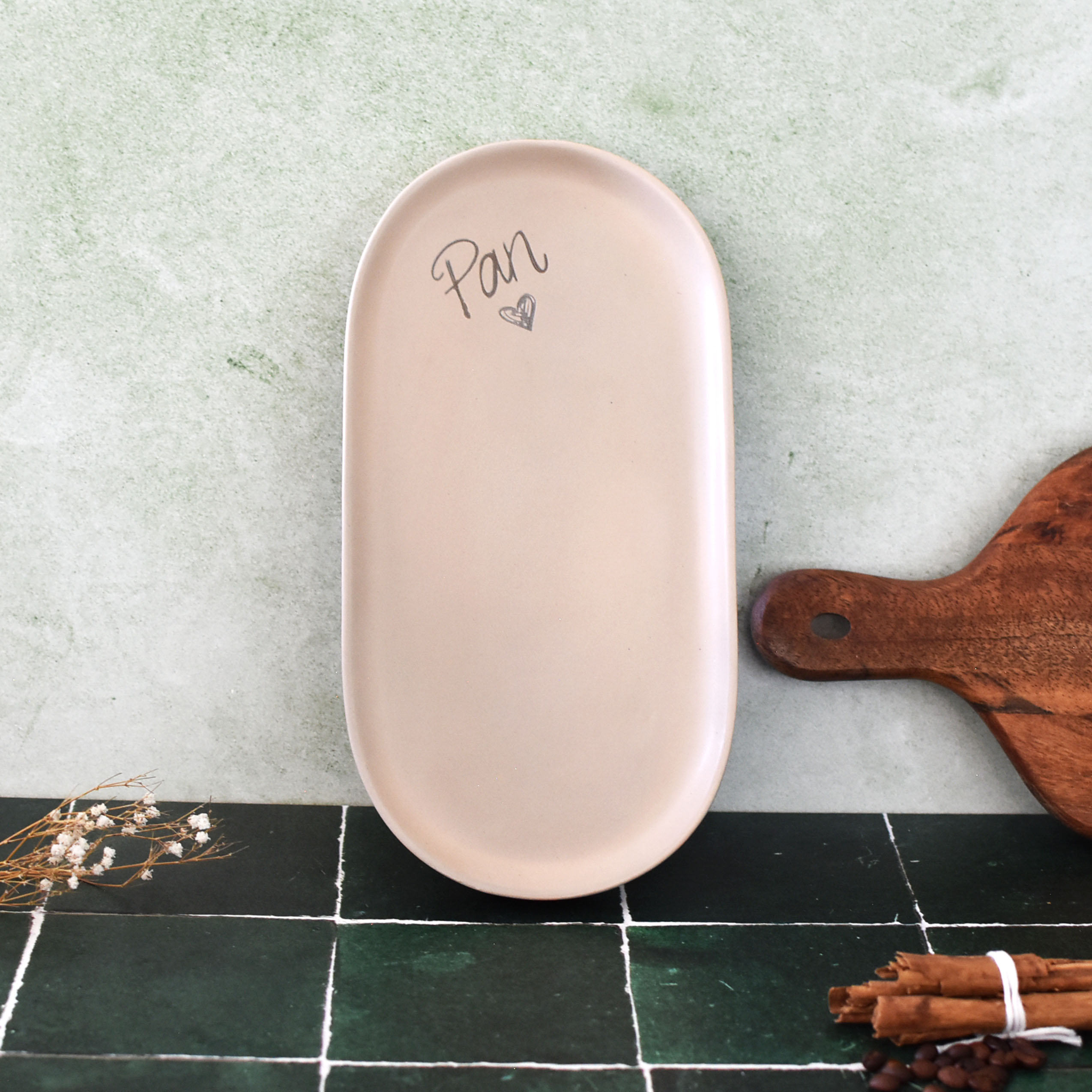 Plato ovalado Beige "Pan"