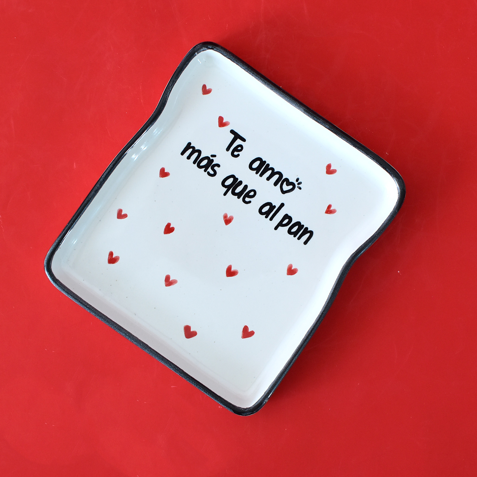 Plato Rebanada de Pan "Te amo más que al pan"