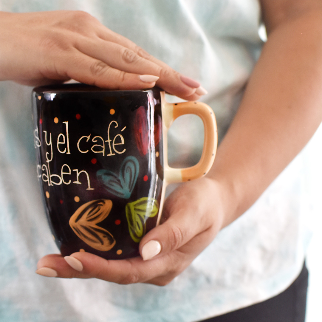 Taza Capuchino "Que las risas y el café nunca se acaben"