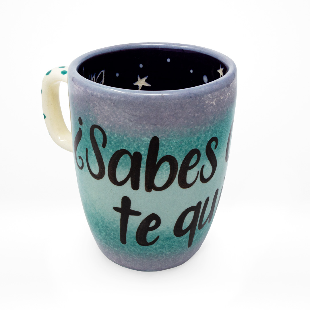 Taza Capuchino "Sabes cuánto te quiero... Te quiero hasta la luna"