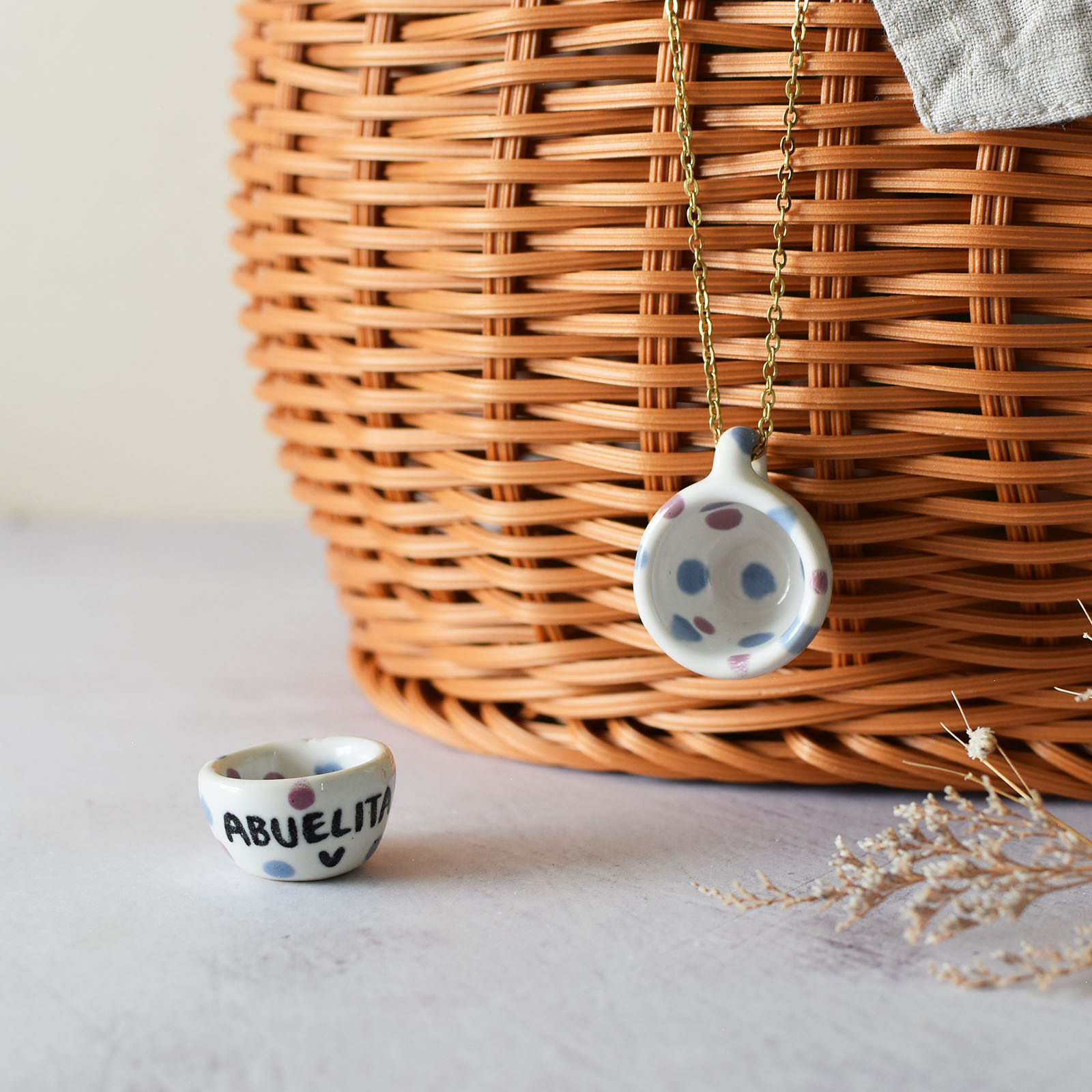 Dije tacita mini "Abuelita ♡"