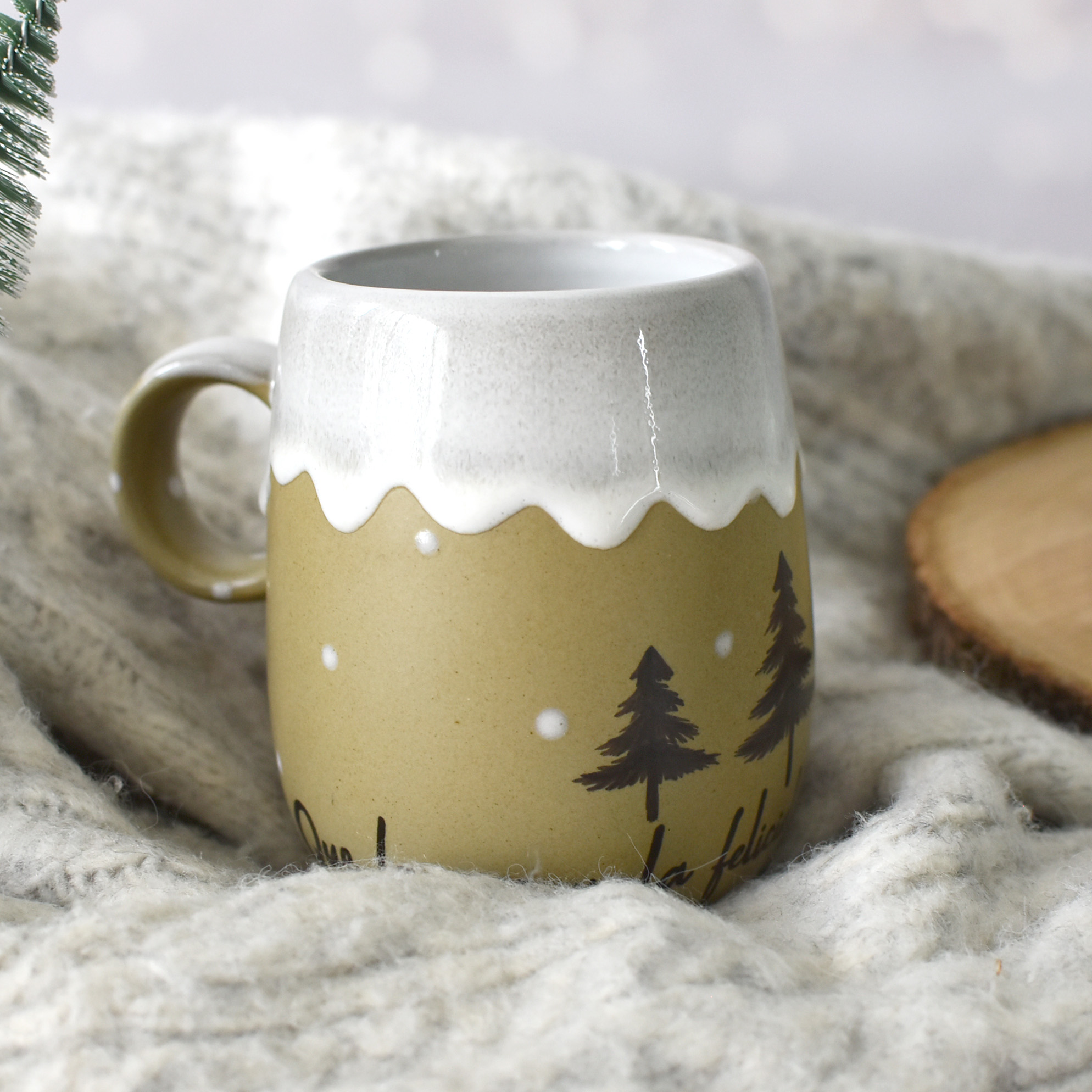 Taza Almendra "Que La Paz y la felicidad sean para siempre"