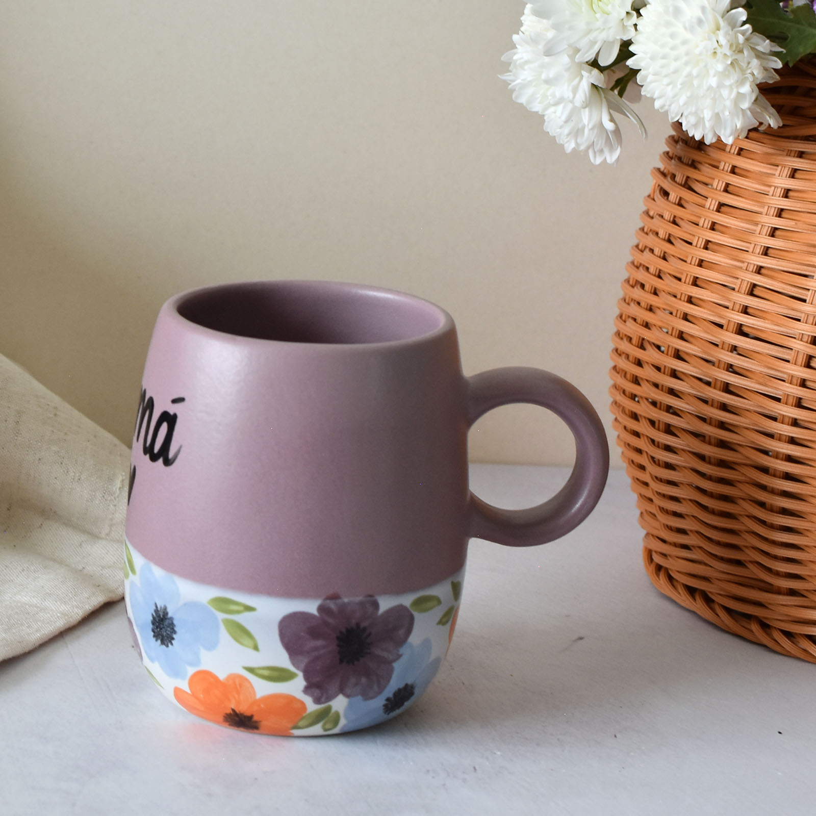 Taza Almendra frase "Mamá♡"