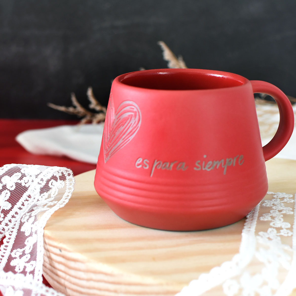 Taza Aurora "Te amo pero no es para tanto...es para siempre"