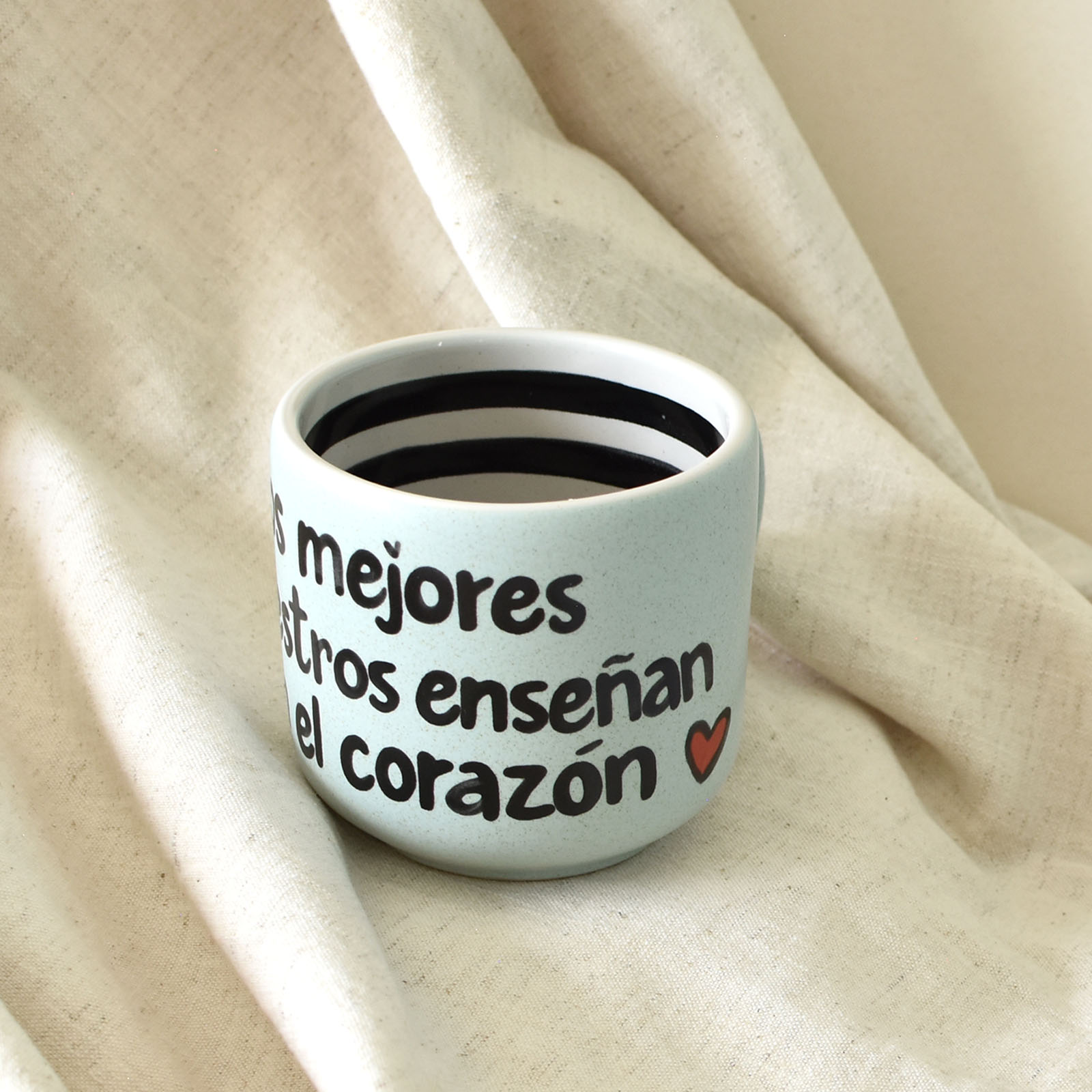Taza Bohemia "Los mejores maestros enseñan con el corazón"