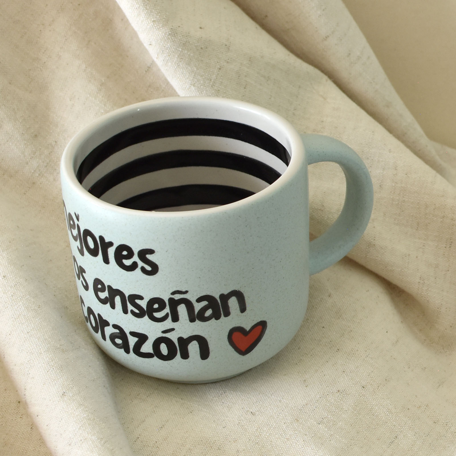 Taza Bohemia "Los mejores maestros enseñan con el corazón"