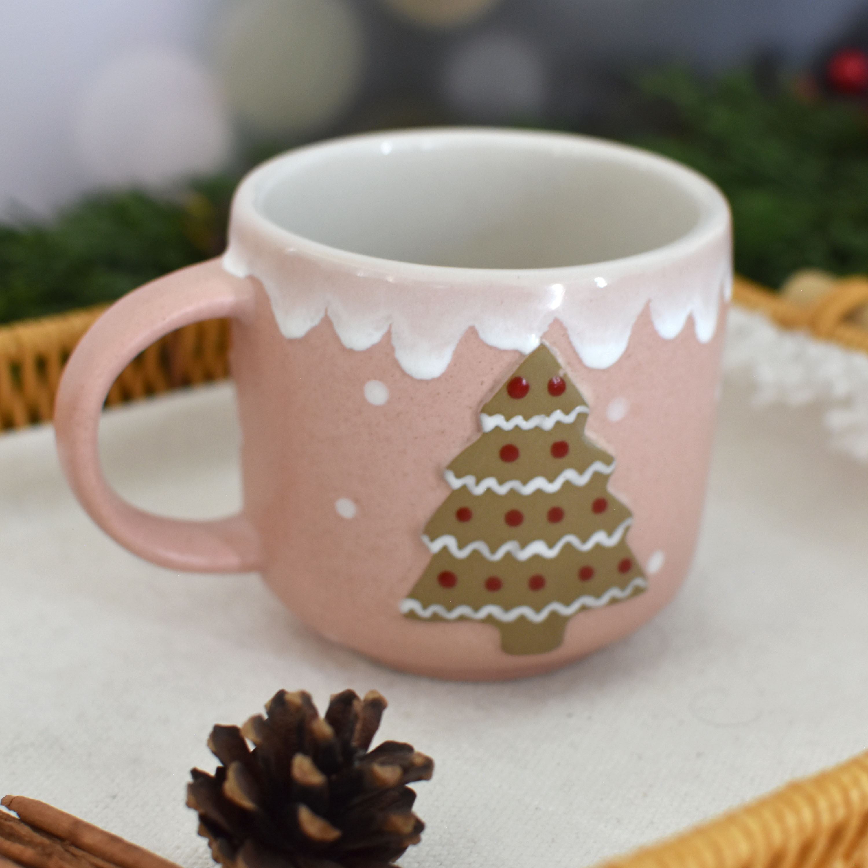 Taza Bohemia Relieve Arbolitos