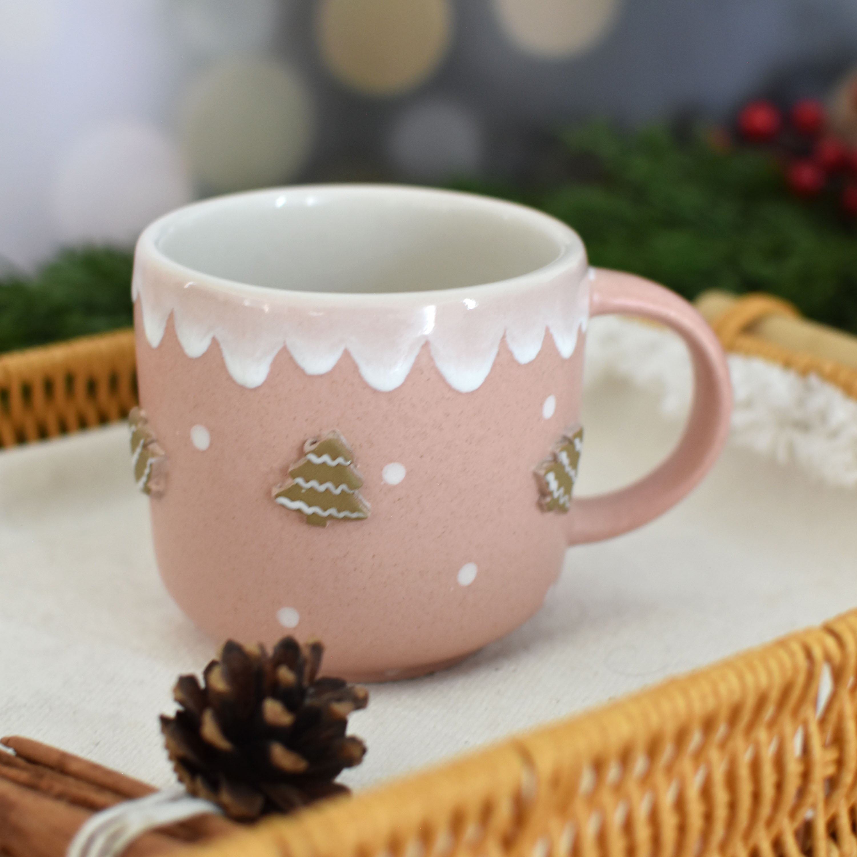 Taza Bohemia Relieve Arbolitos