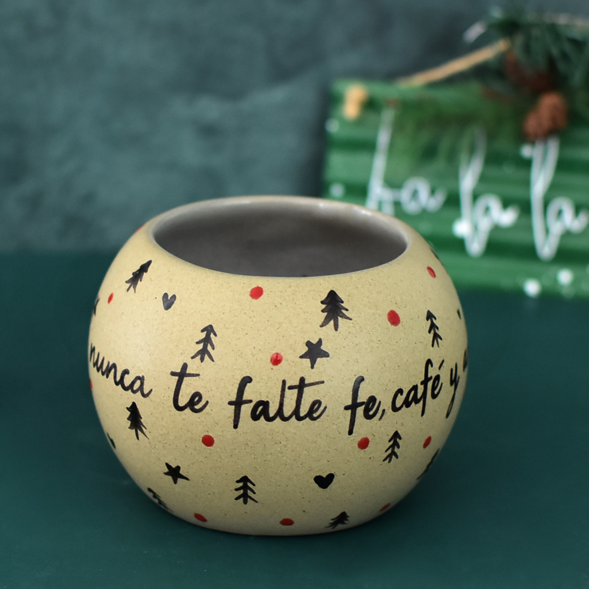 Taza Luna Que nunca te falte fé, café y amor