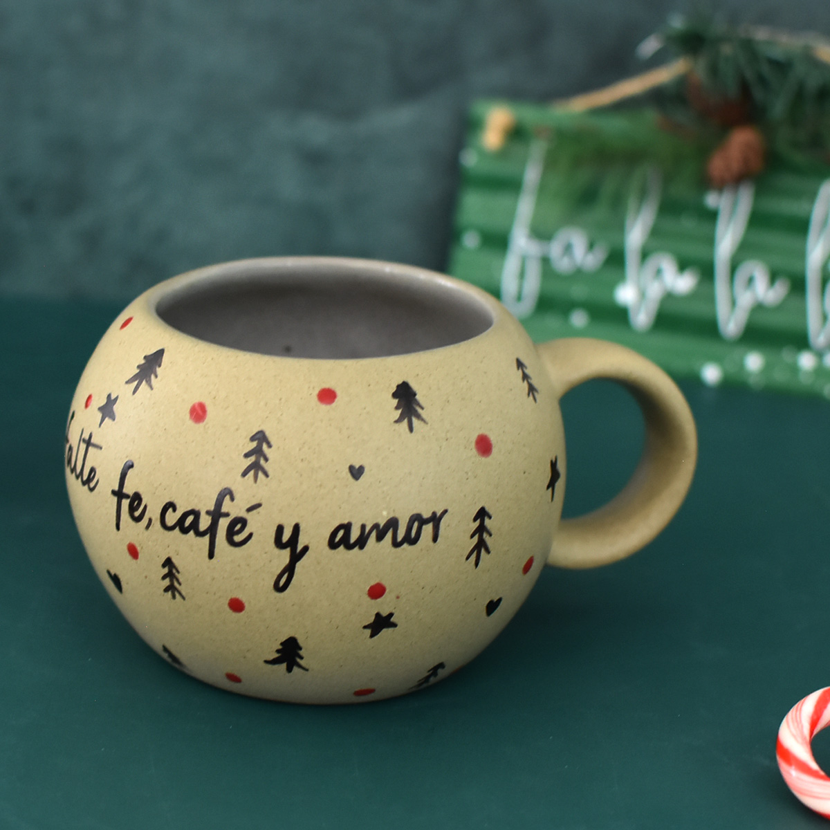 Taza Luna Que nunca te falte fé, café y amor