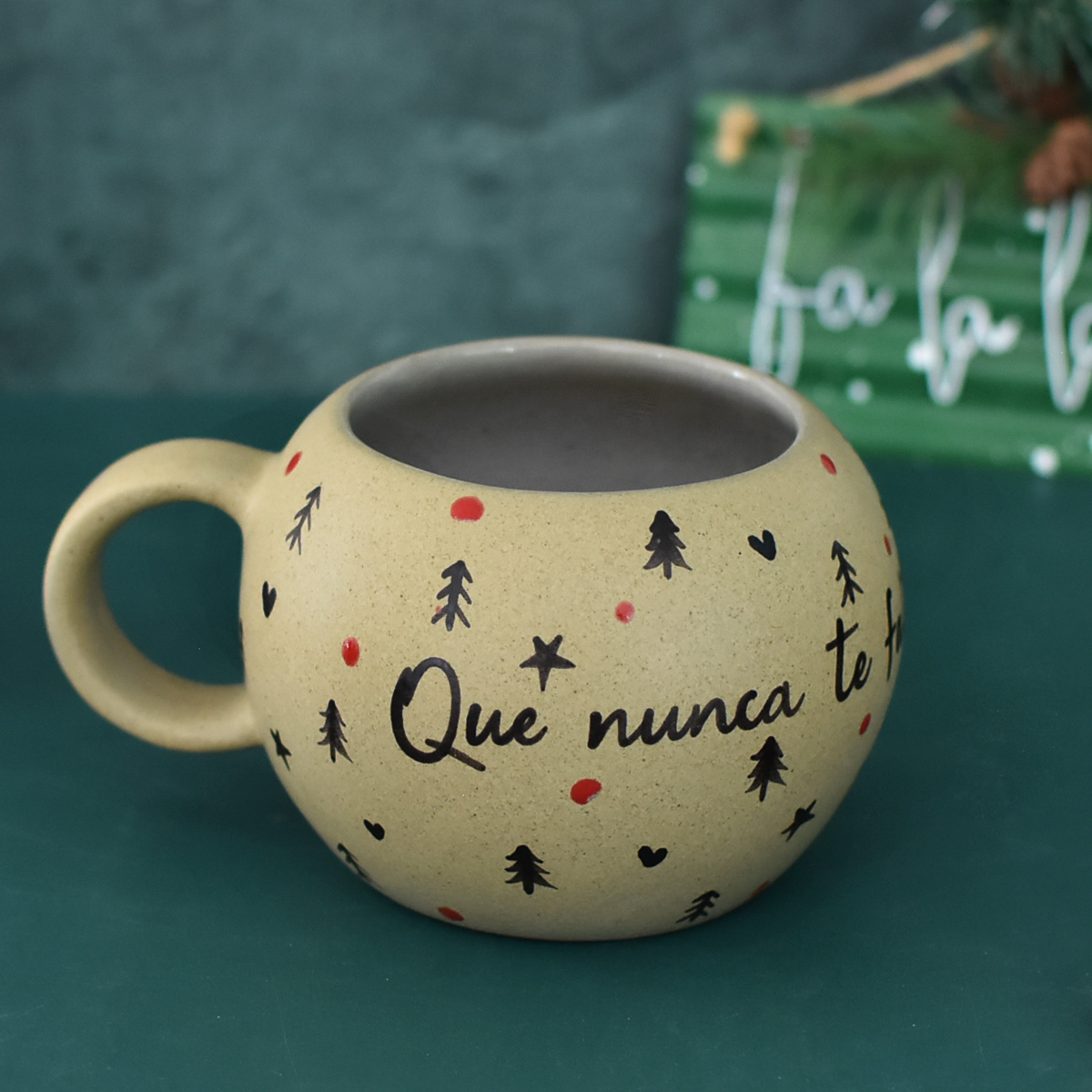 Taza Luna Que nunca te falte fé, café y amor