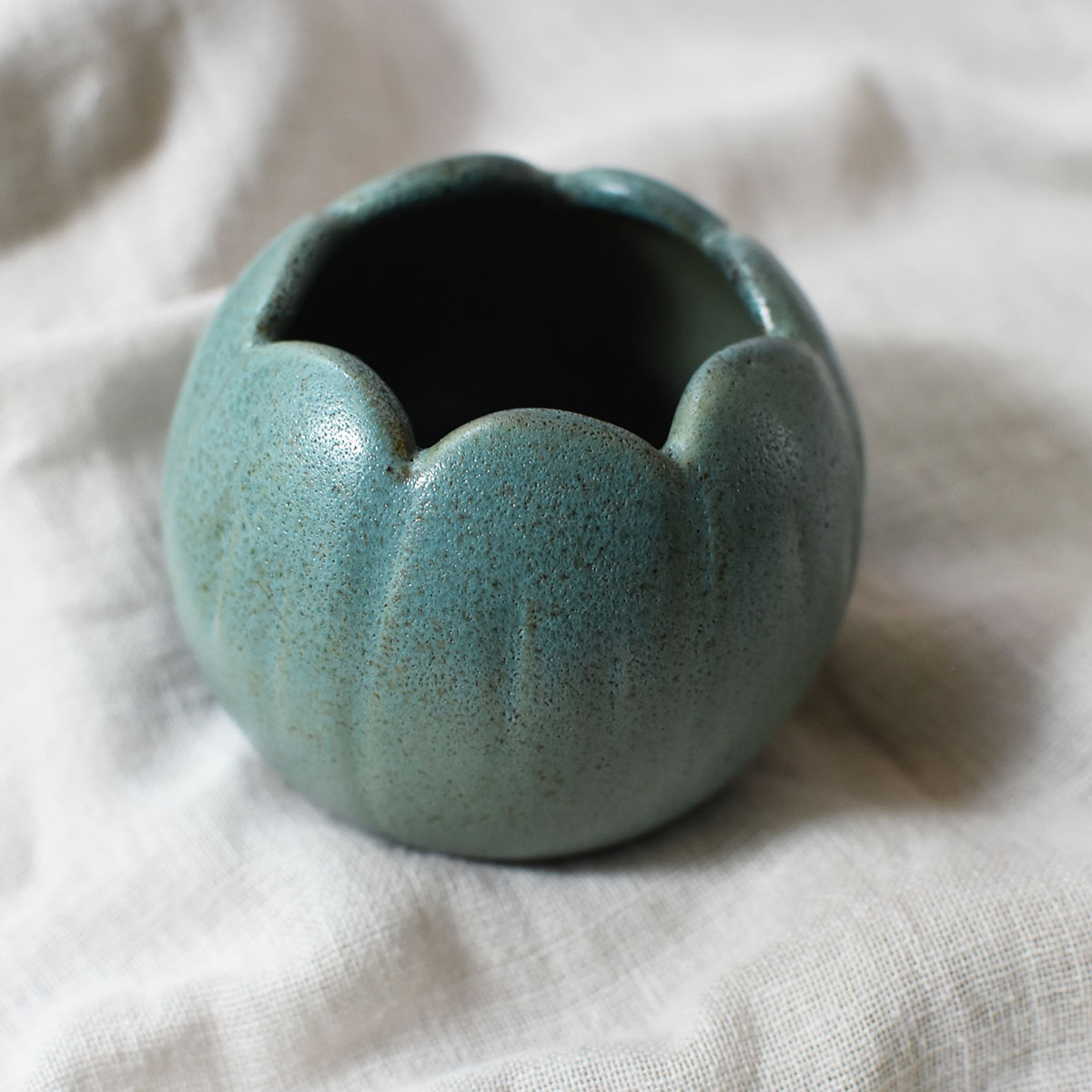 Portavelas Calabaza Azul