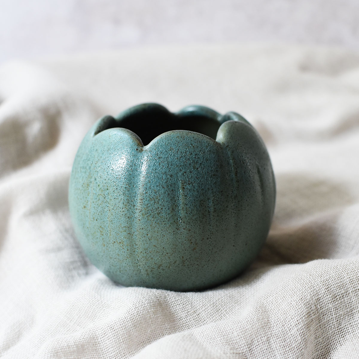 Portavelas Calabaza Azul