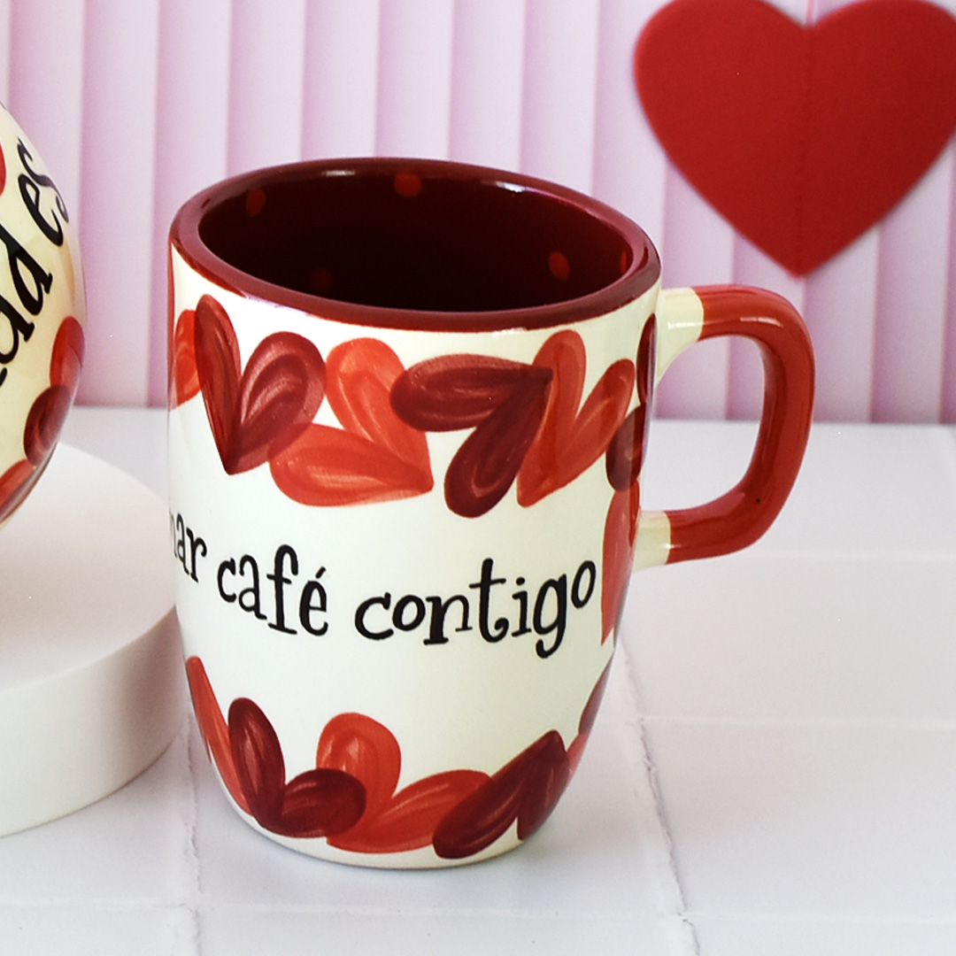 Taza Capuchino Felicidad es tomar café contigo