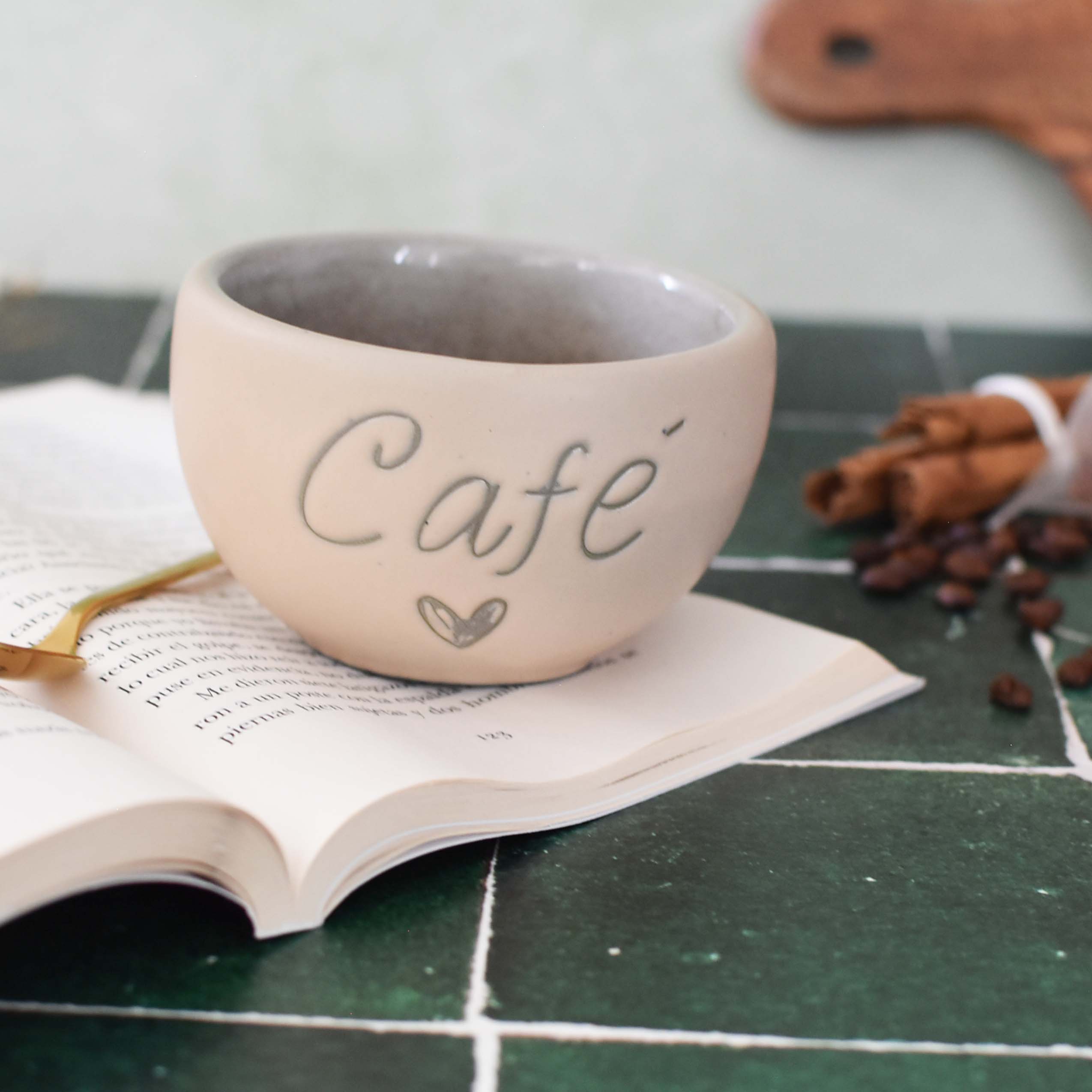 Taza Latte-Beige "Café"