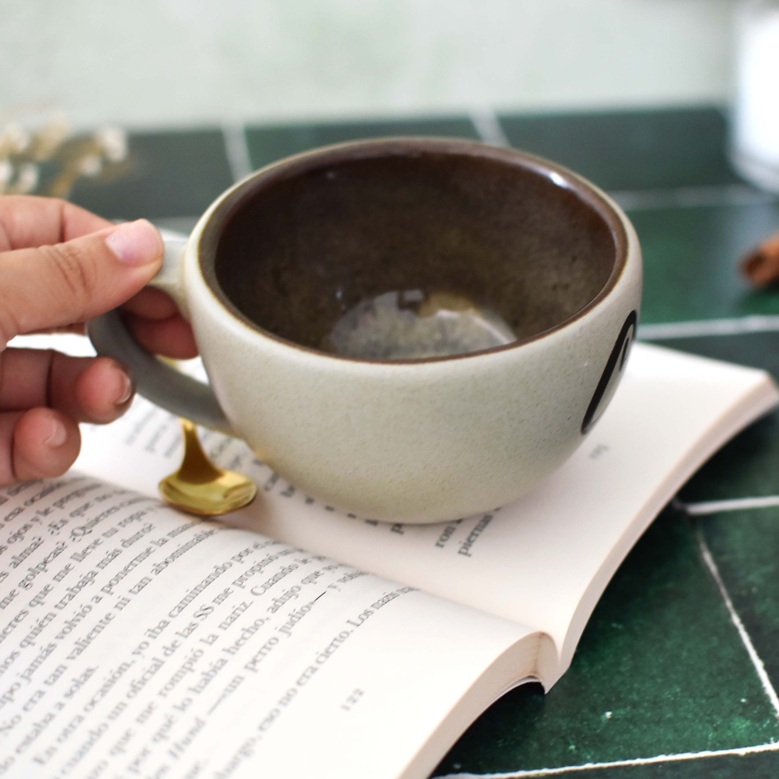 Taza Latte-Plata mate "Café"