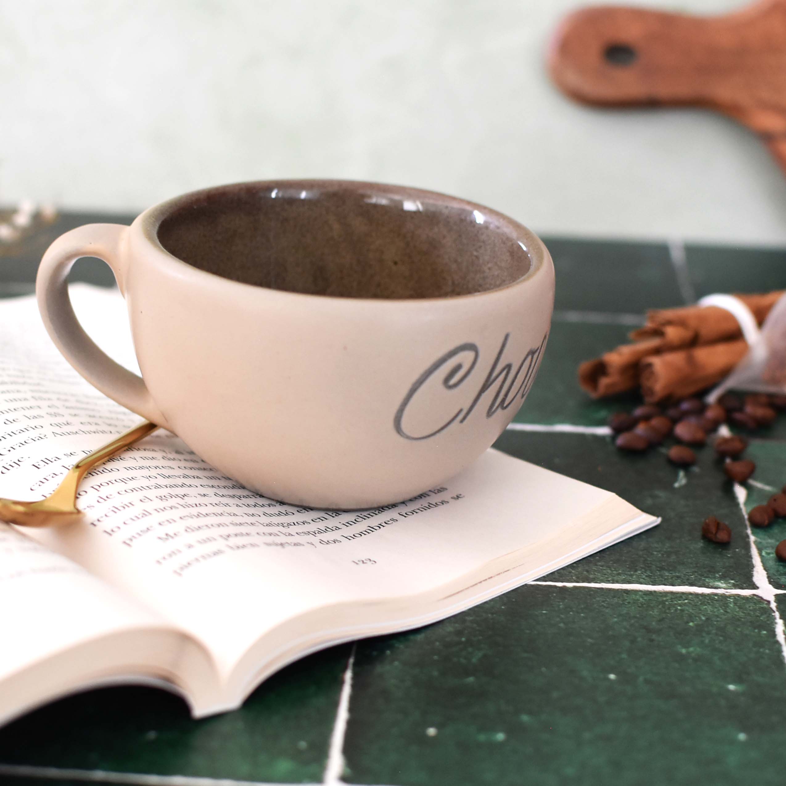 Taza Latte-Beige "Chocolate"