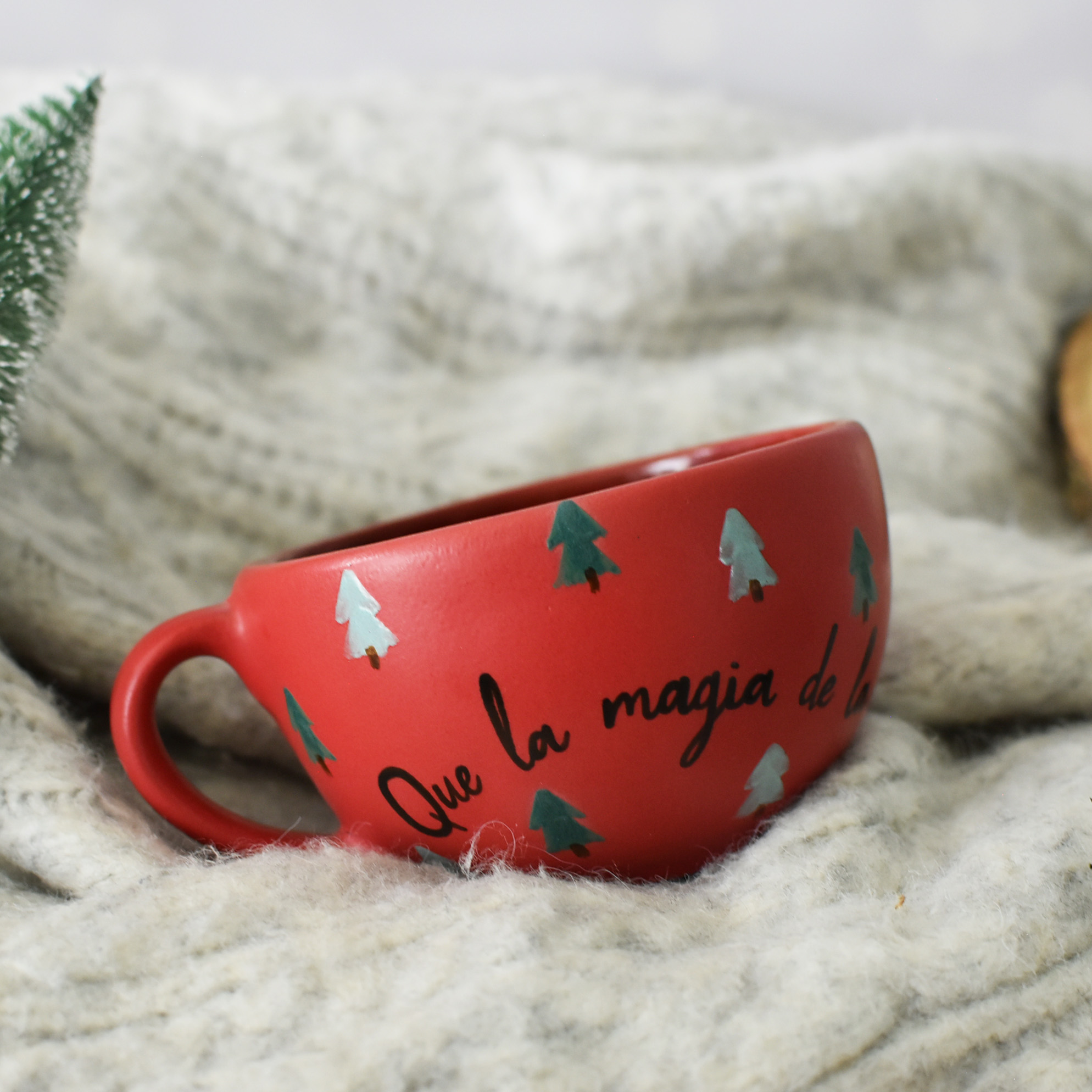 Taza Latte "Que la magia de la Navidad te llene de felicidad"