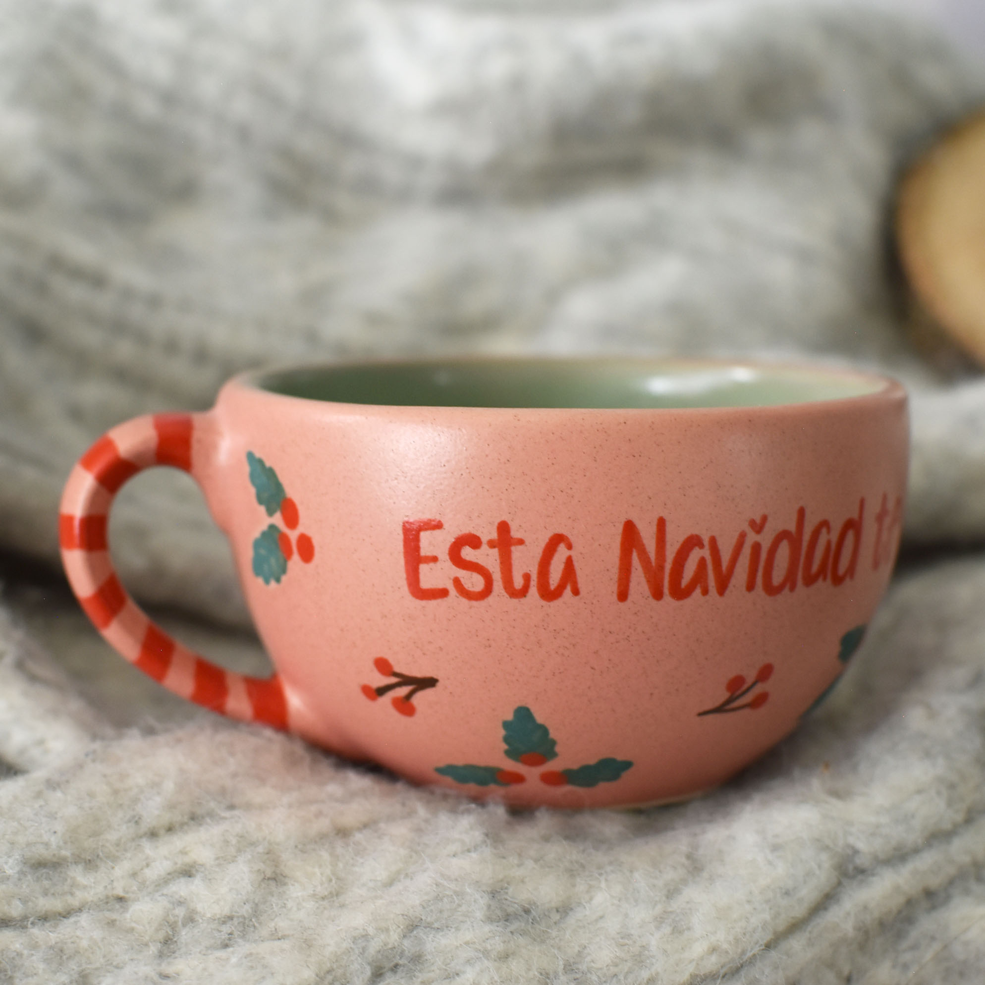 Taza Latte "Esta Navidad te deseo puras cosas bonitas"