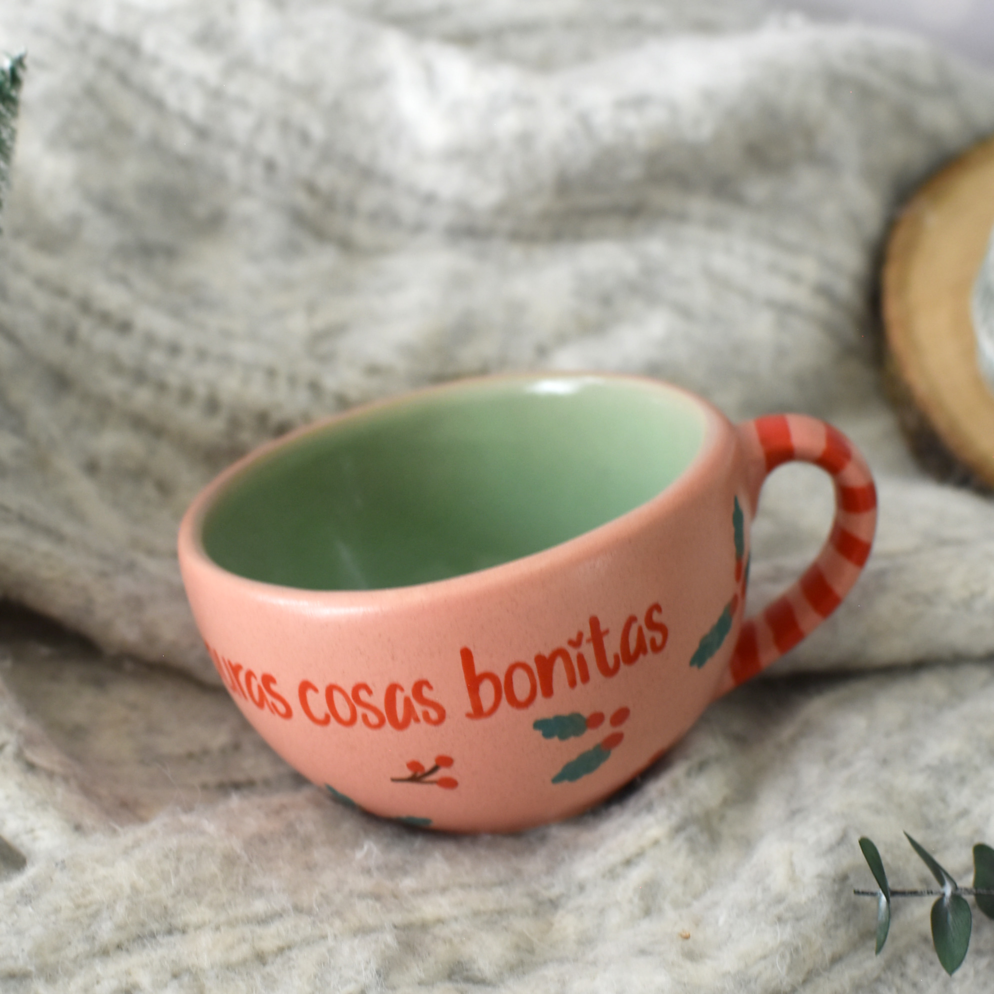 Taza Latte "Esta Navidad te deseo puras cosas bonitas"