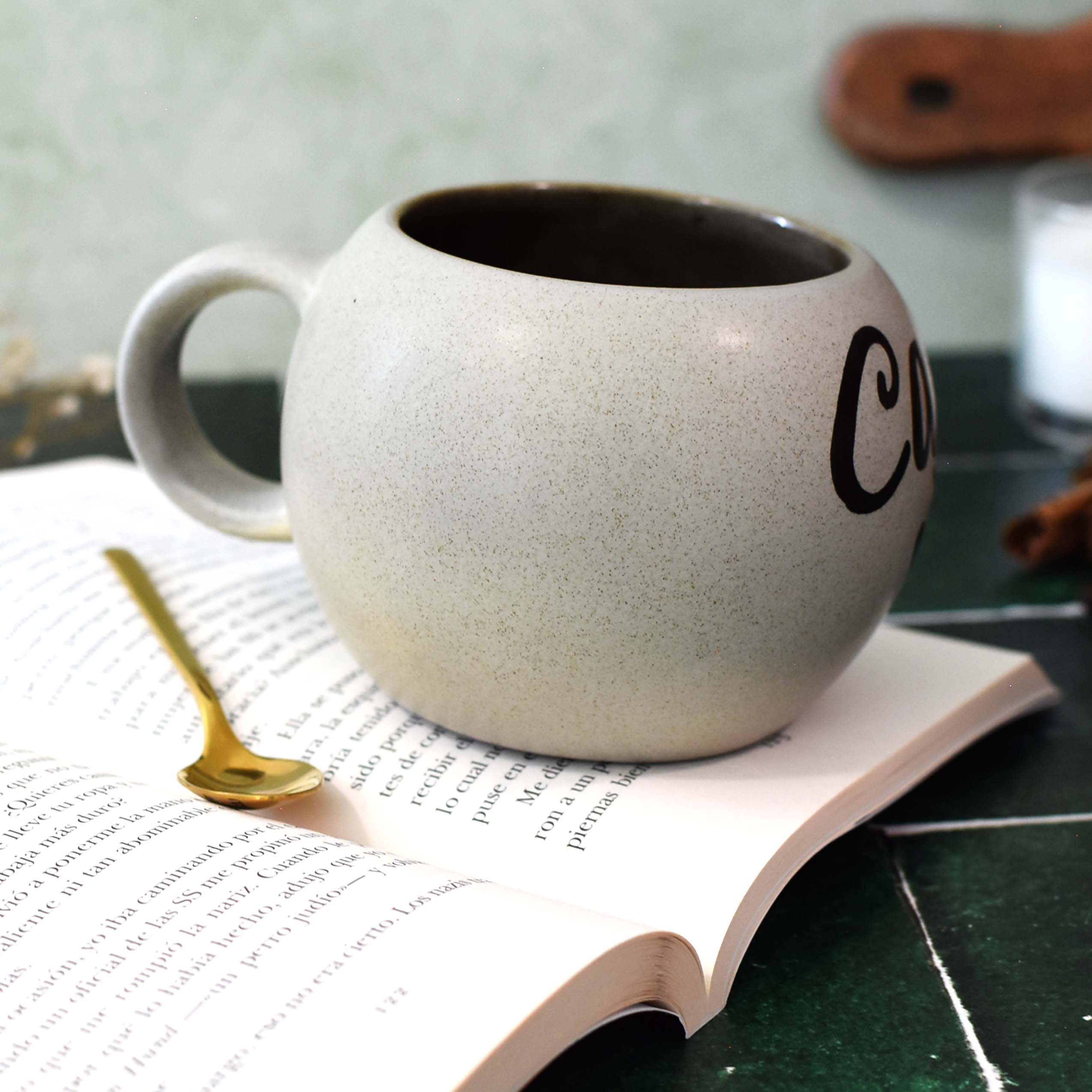Taza Luna Plata Mate "Café"