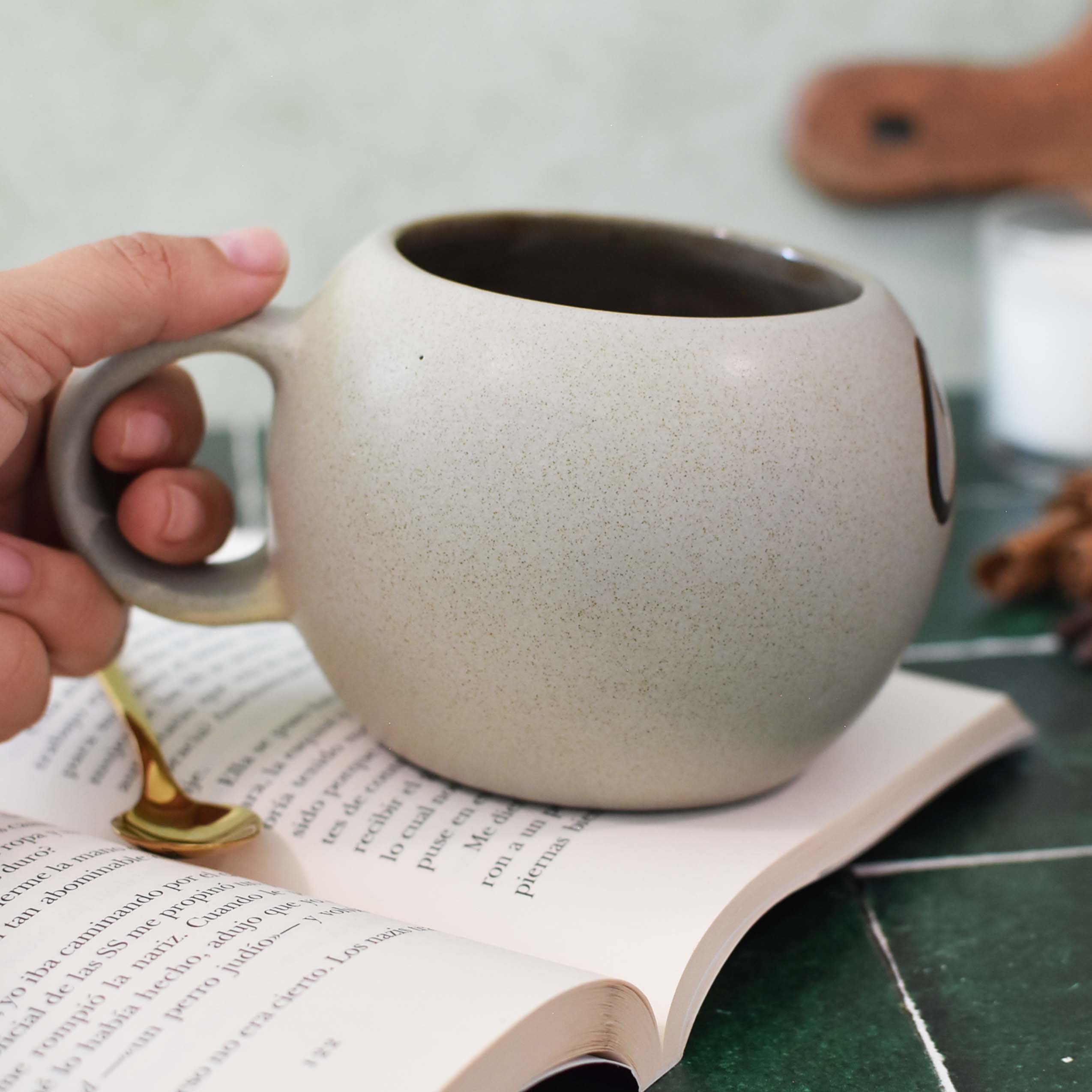 Taza Luna Plata Mate "Café"