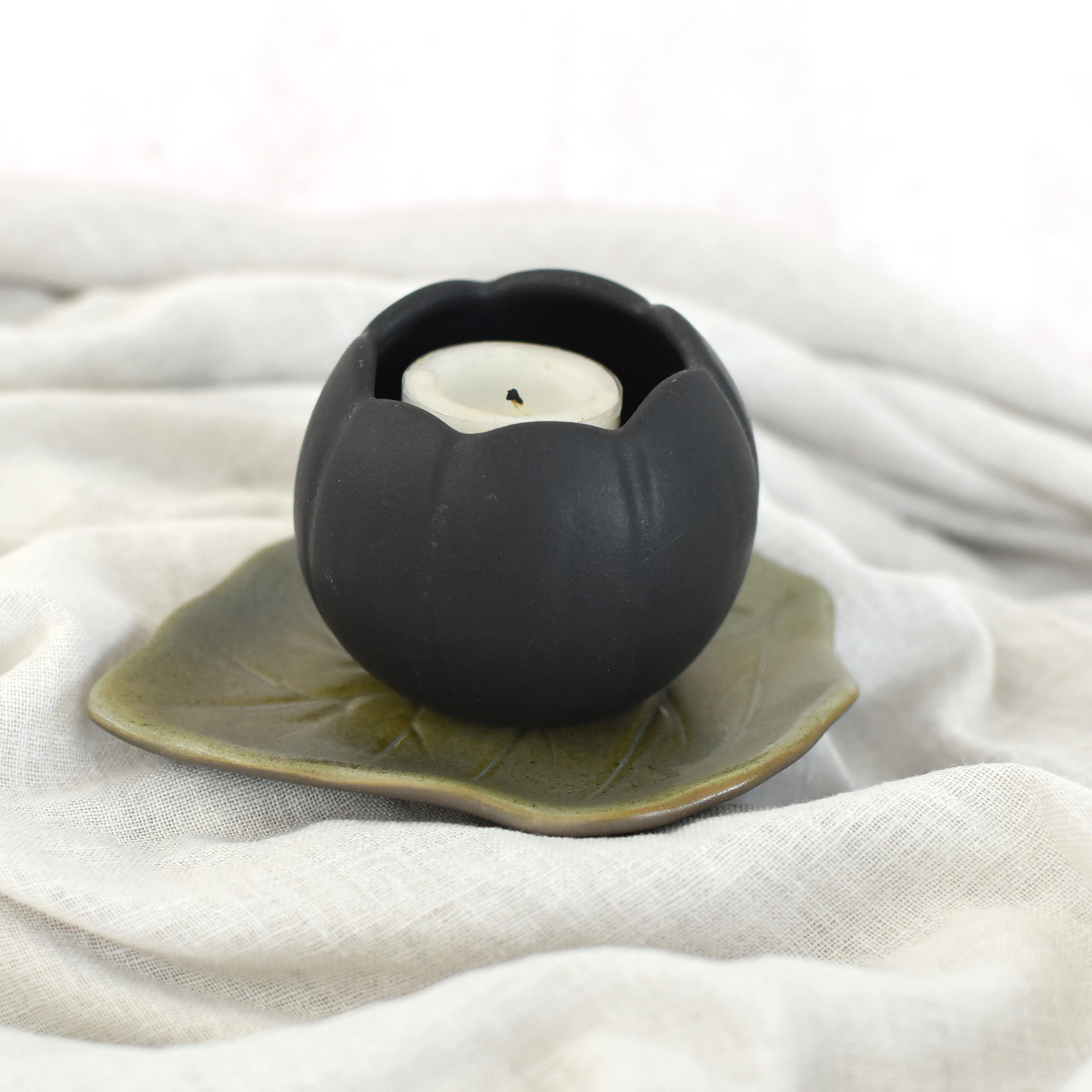 Portavelas Calabaza Negra