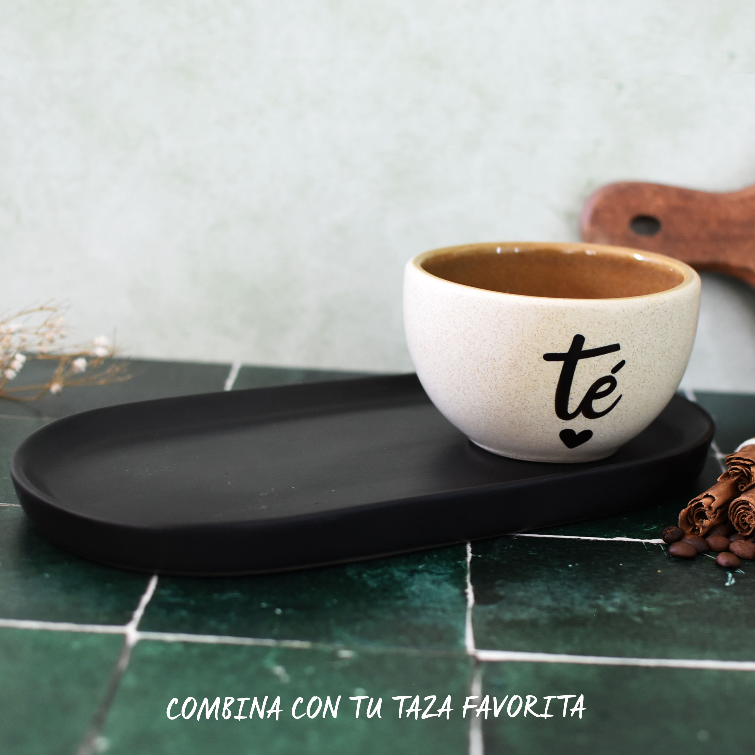 Plato ovalado Negro M