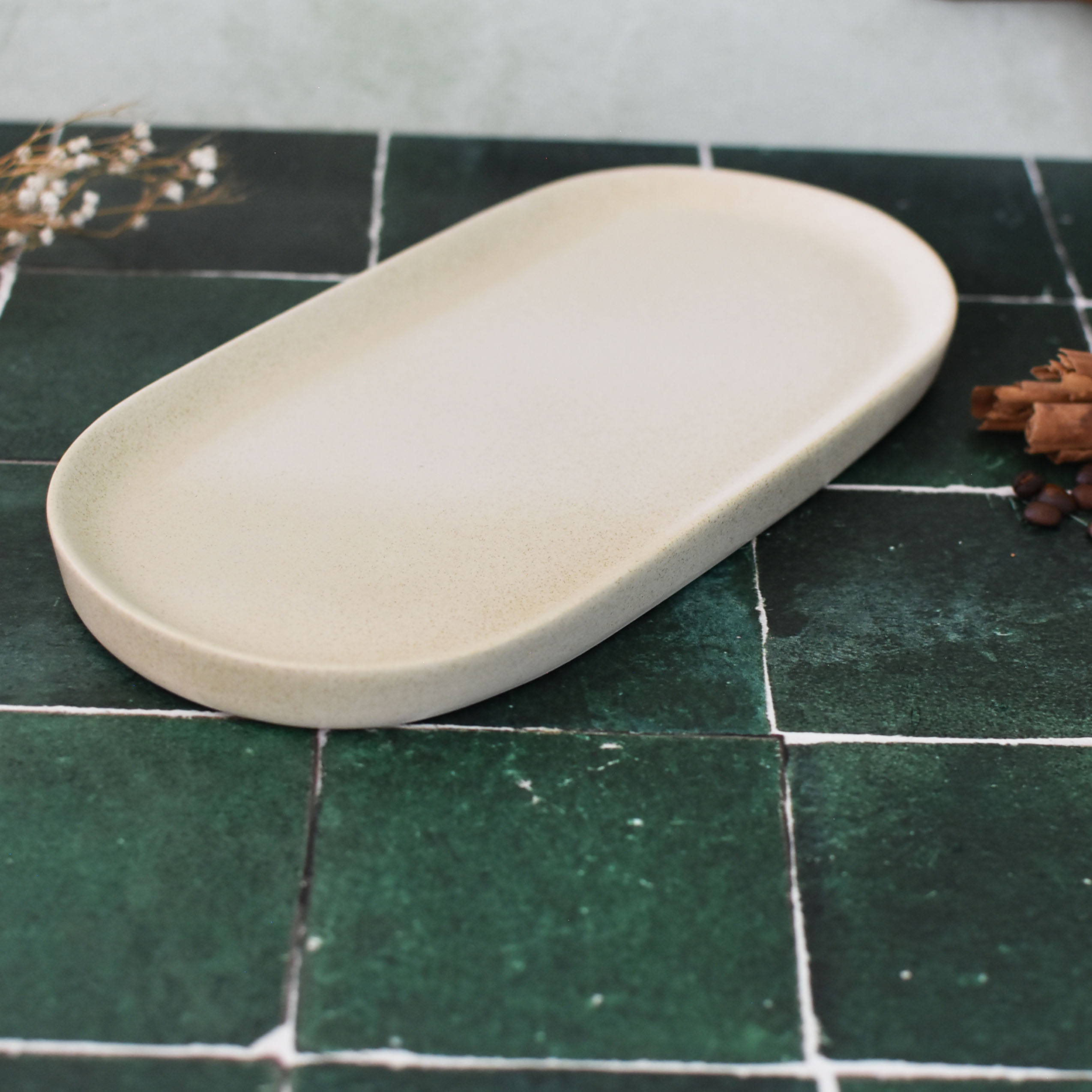 Plato ovalado Perla M