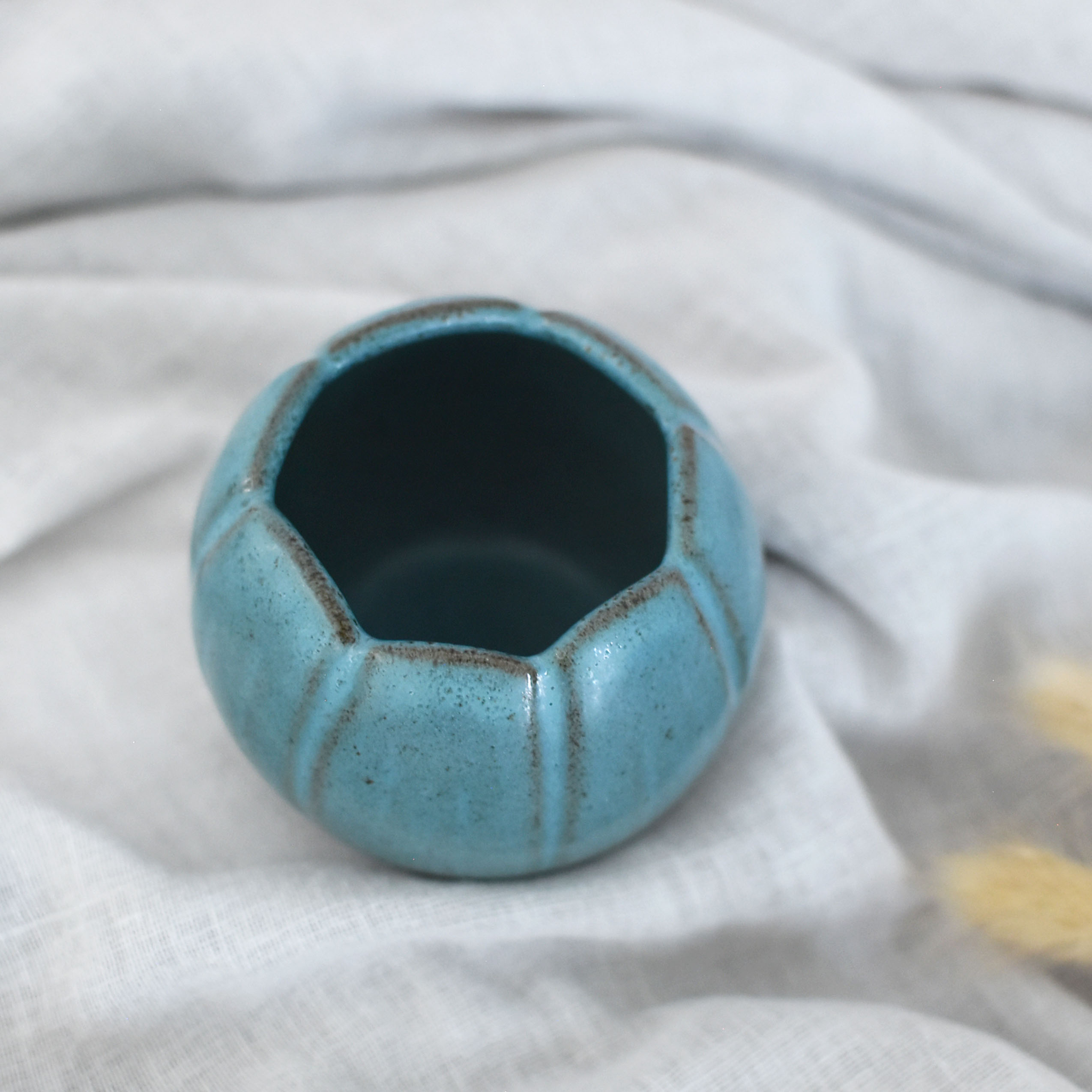 Portavelas Calabaza Azul