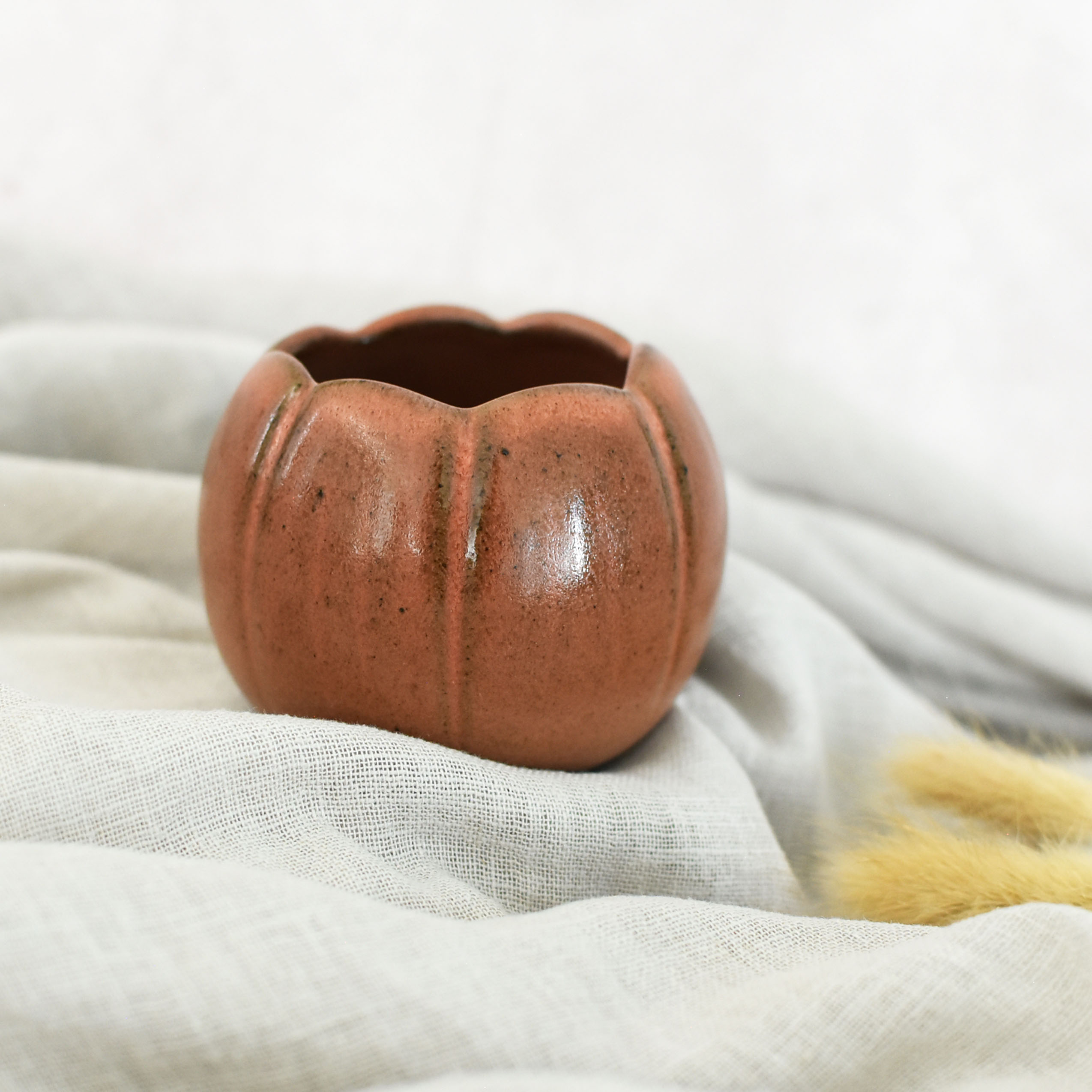 Portavelas Calabaza Naranja