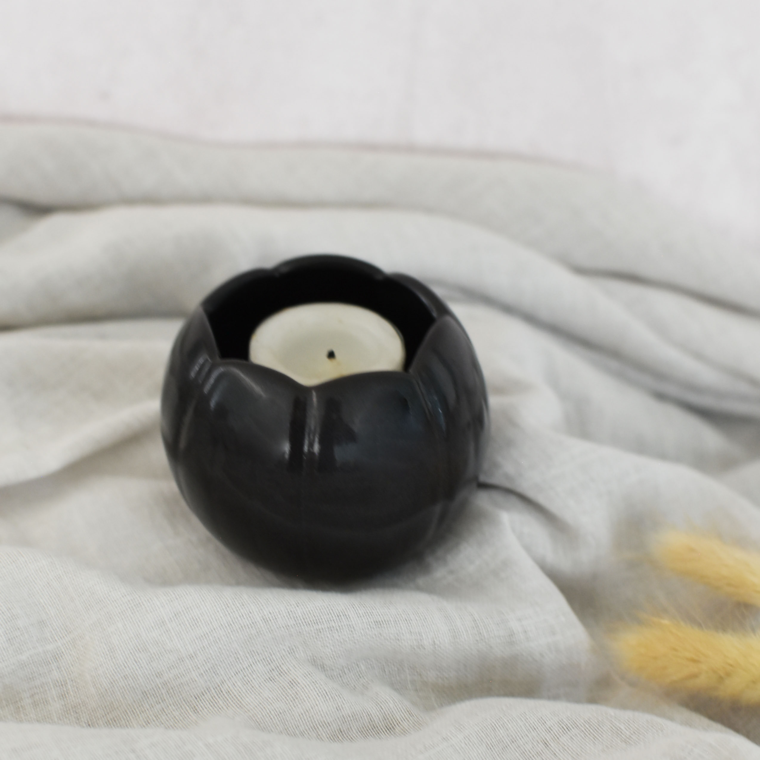 Portavelas Calabaza Negra