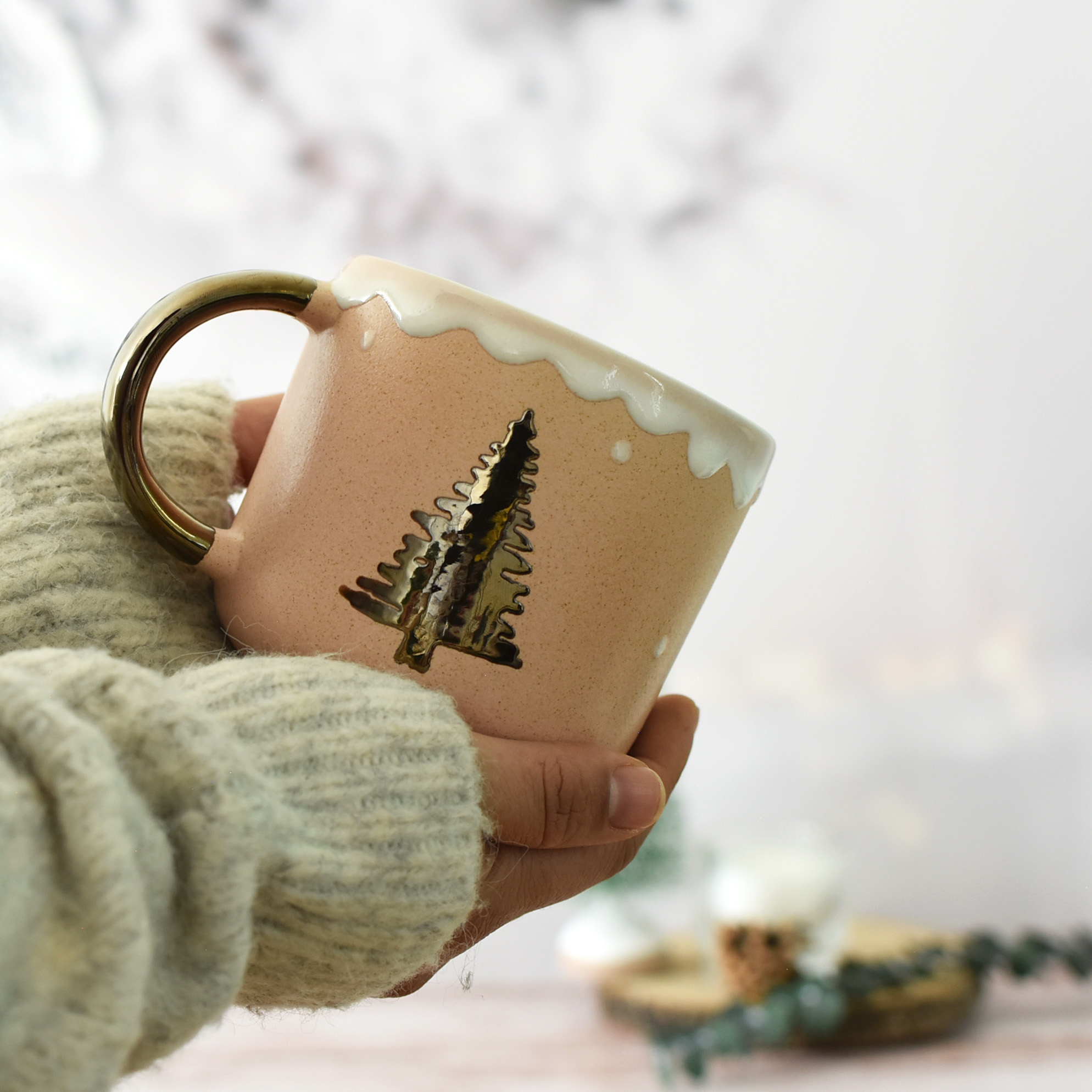 Taza Bohemia Rosa "Arbolito"