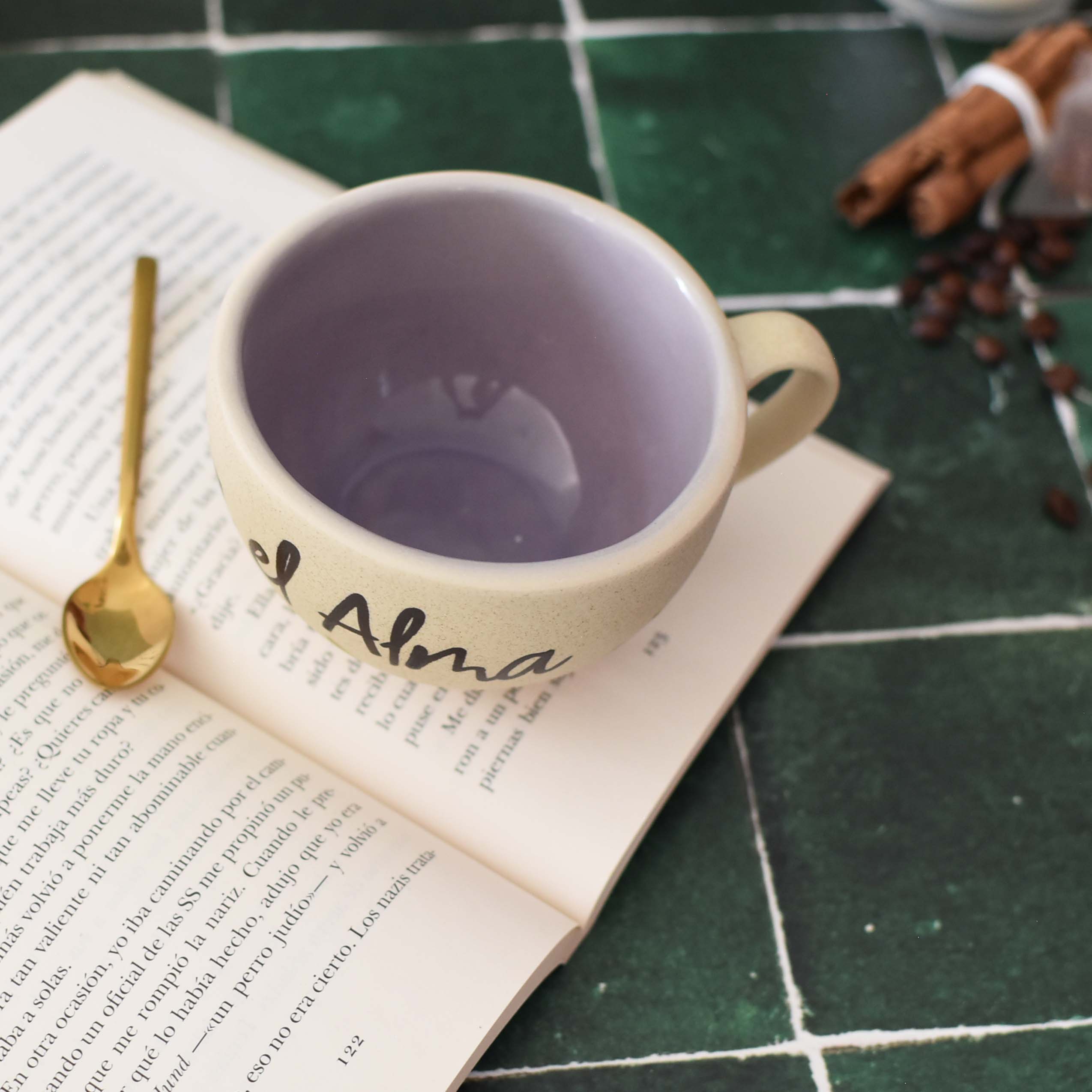 Taza Latte "Tecito para el alma"