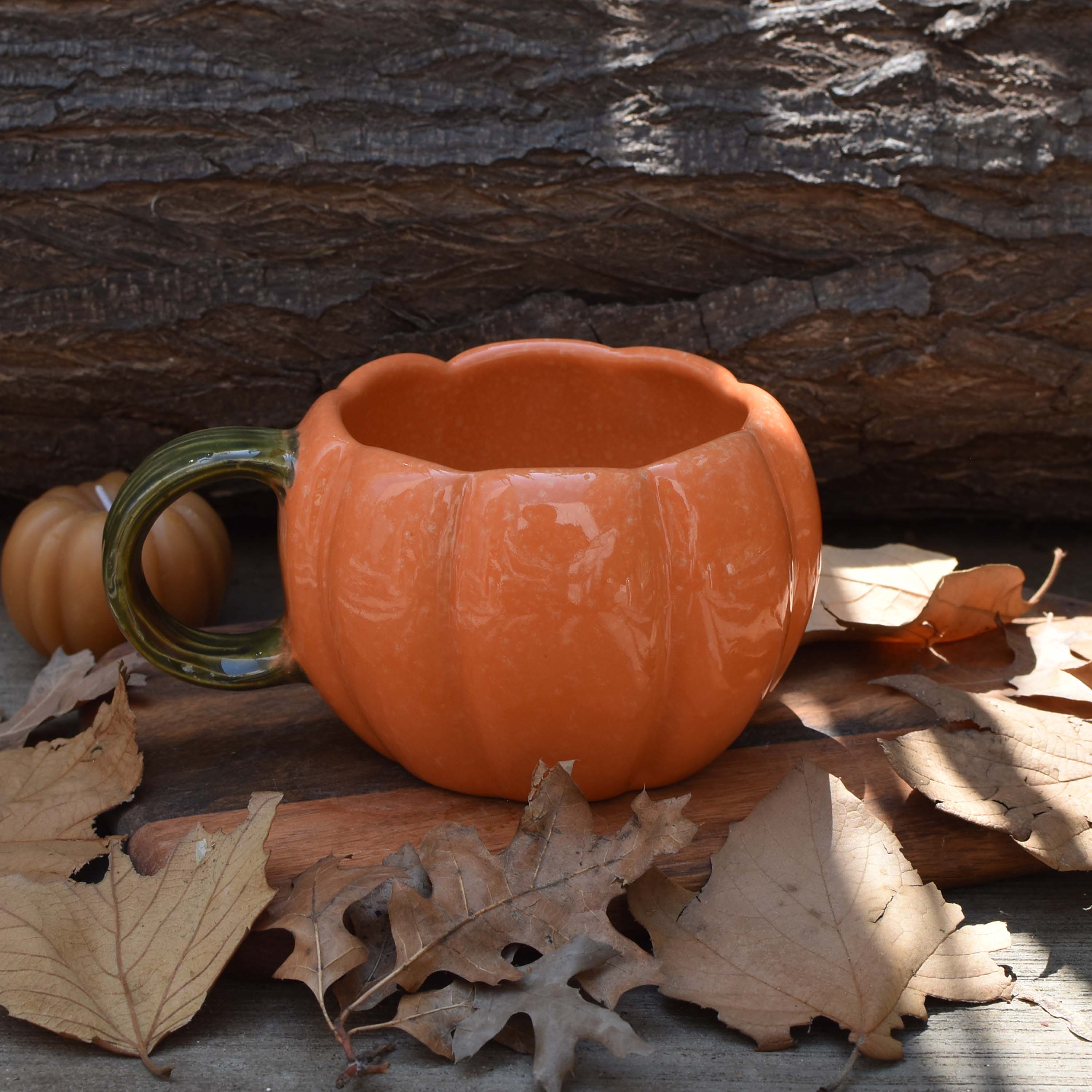 Taza Calabaza Grande Naranja