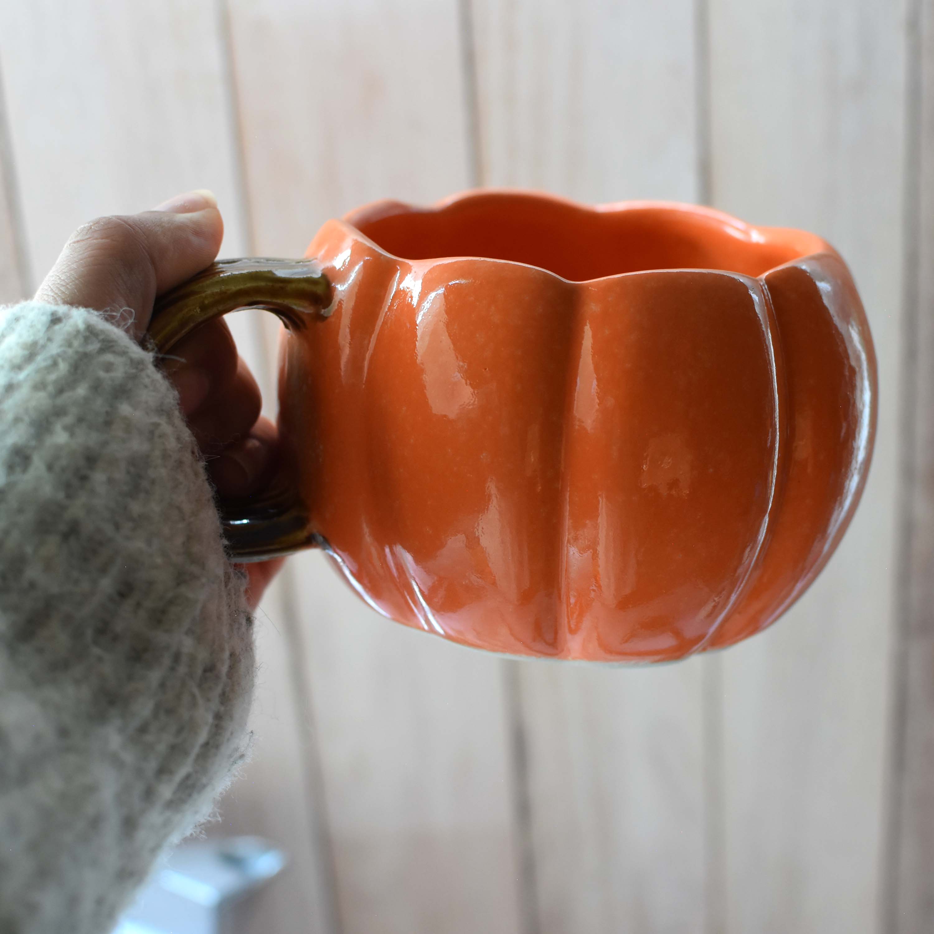 Taza Calabaza Grande Naranja