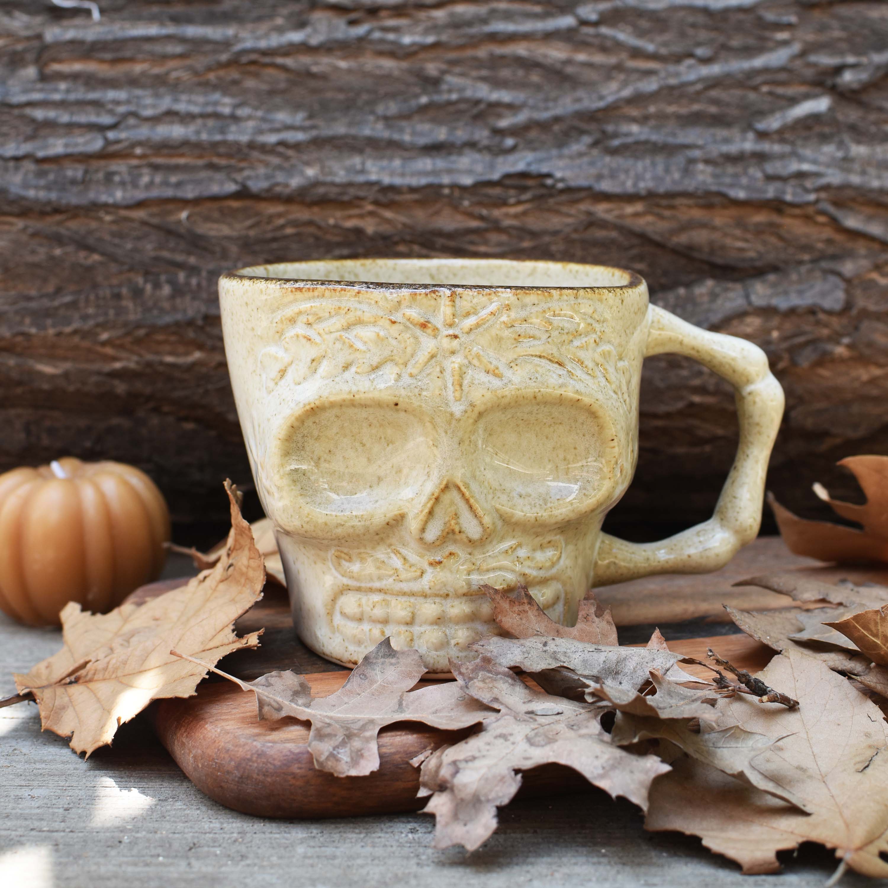 Taza Calaverita Blanca