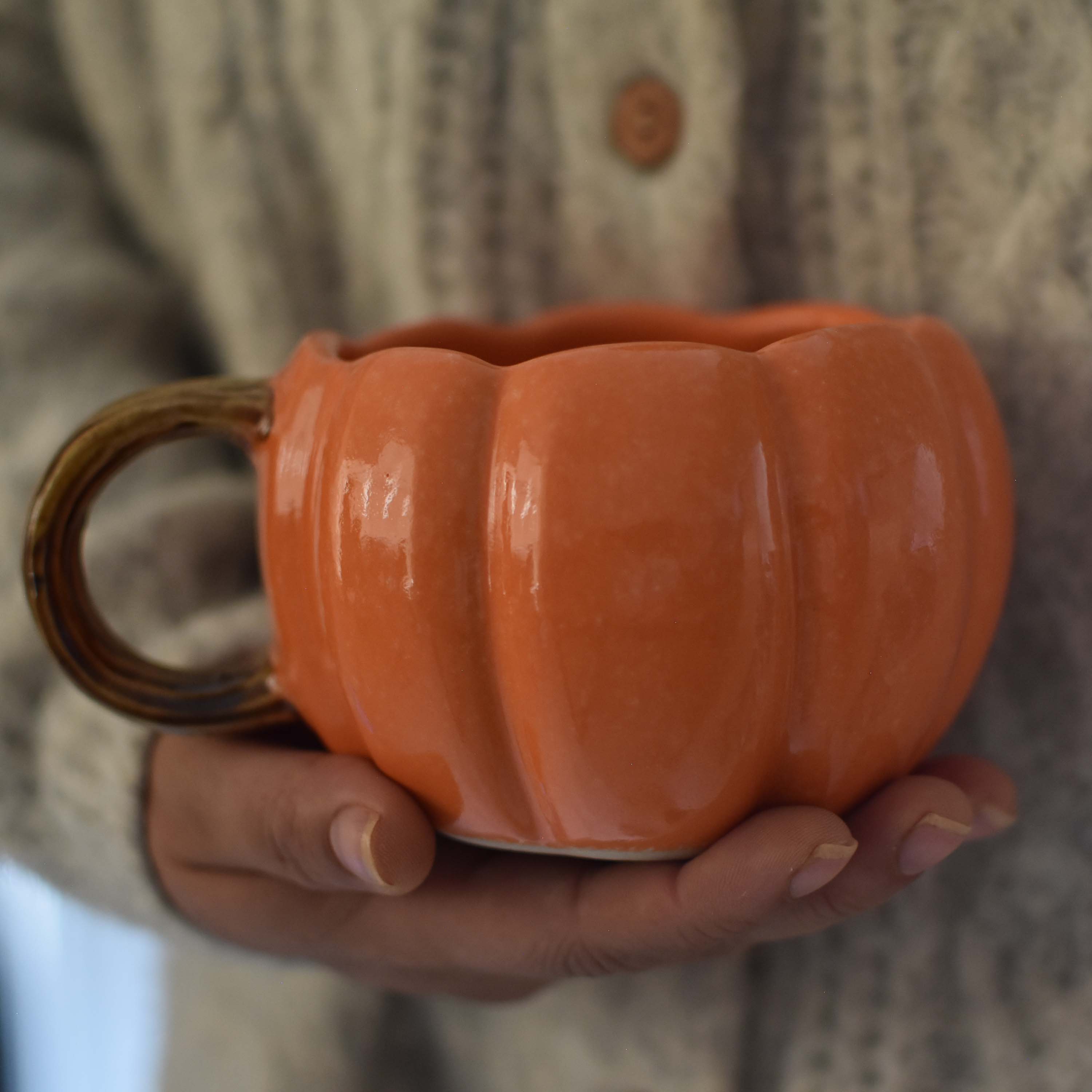 Taza Calabaza Grande Naranja
